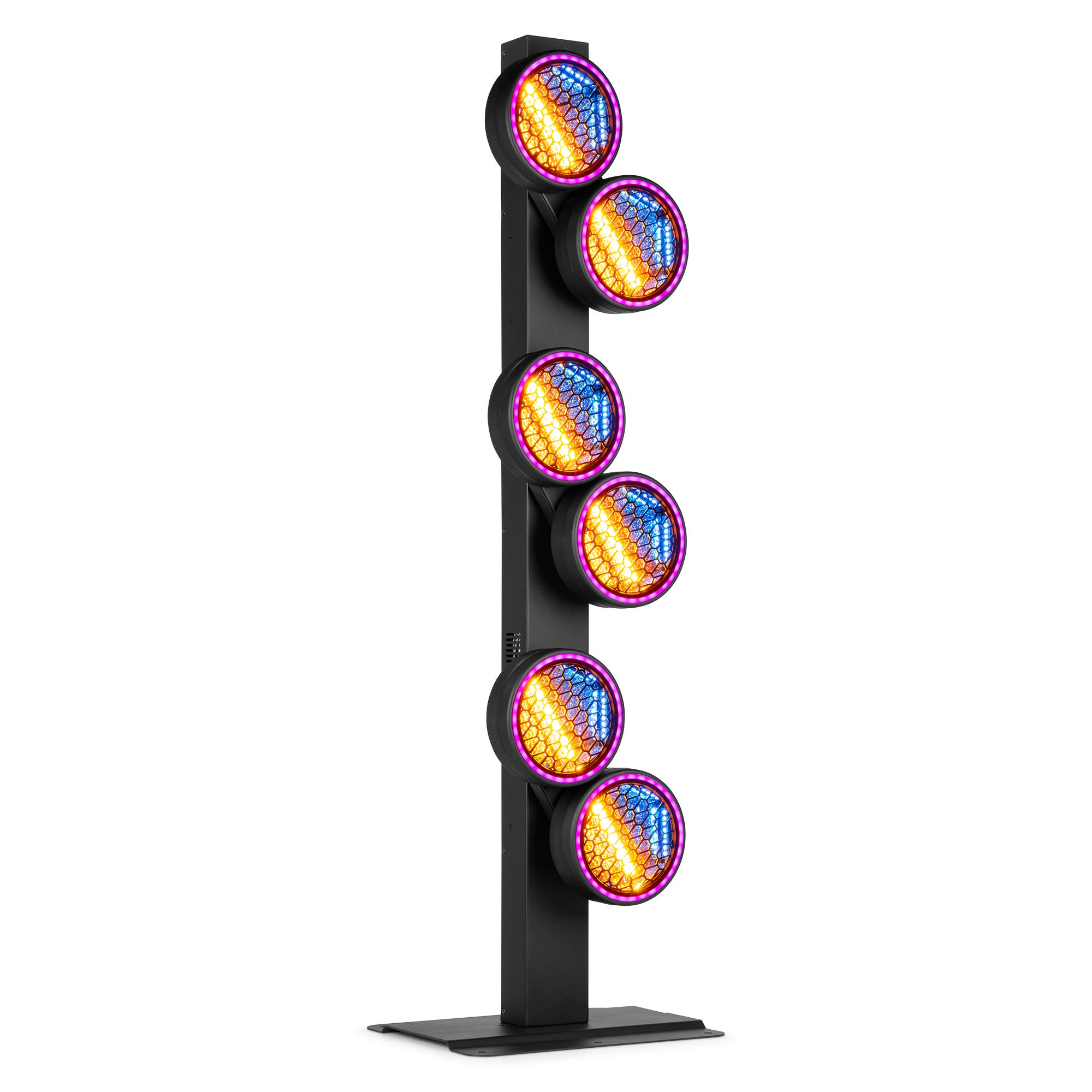 BeamZ RB640 lichteffect - 6x roterende retro blinders met standaard - 6x 40W RGBA LED’s 