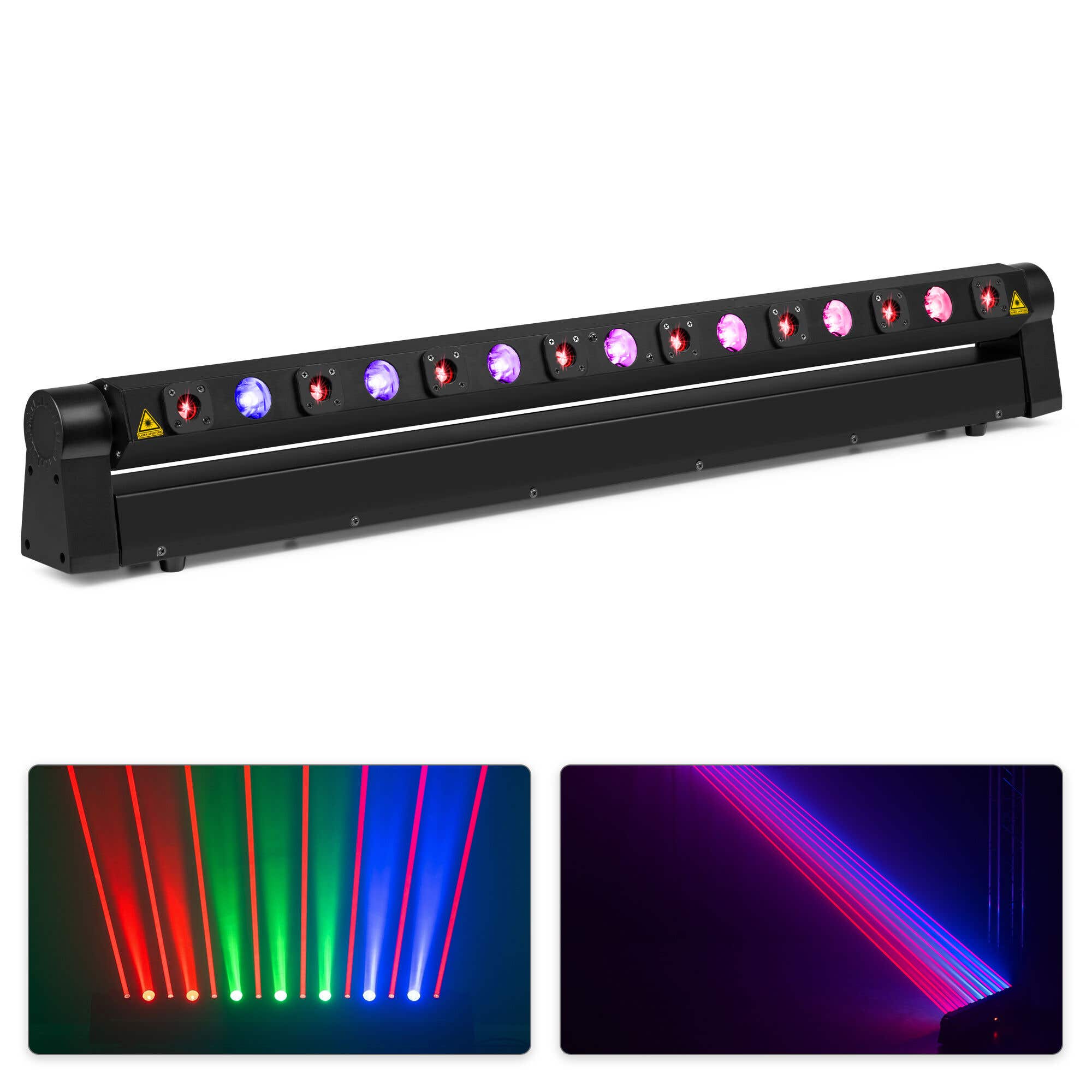 BeamZ Hyaden moving bar combi - Met 7 LED en 8 laser stralen - RGBW