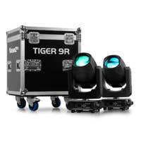 BeamZ Professional Tiger 9R beam moving head set van 2 stuks in flightcase - Met 1° beam - 260W