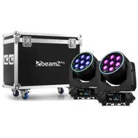 BeamZ Professional MHL760 LED bee eye moving head set van 2 stuks in flightcase - 7x 60W RGBW LED’s