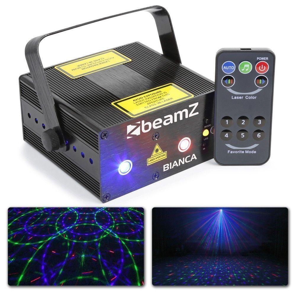 Retourdeal - BeamZ Bianca dubbele Laser Disco 330mW RGB Gobo met