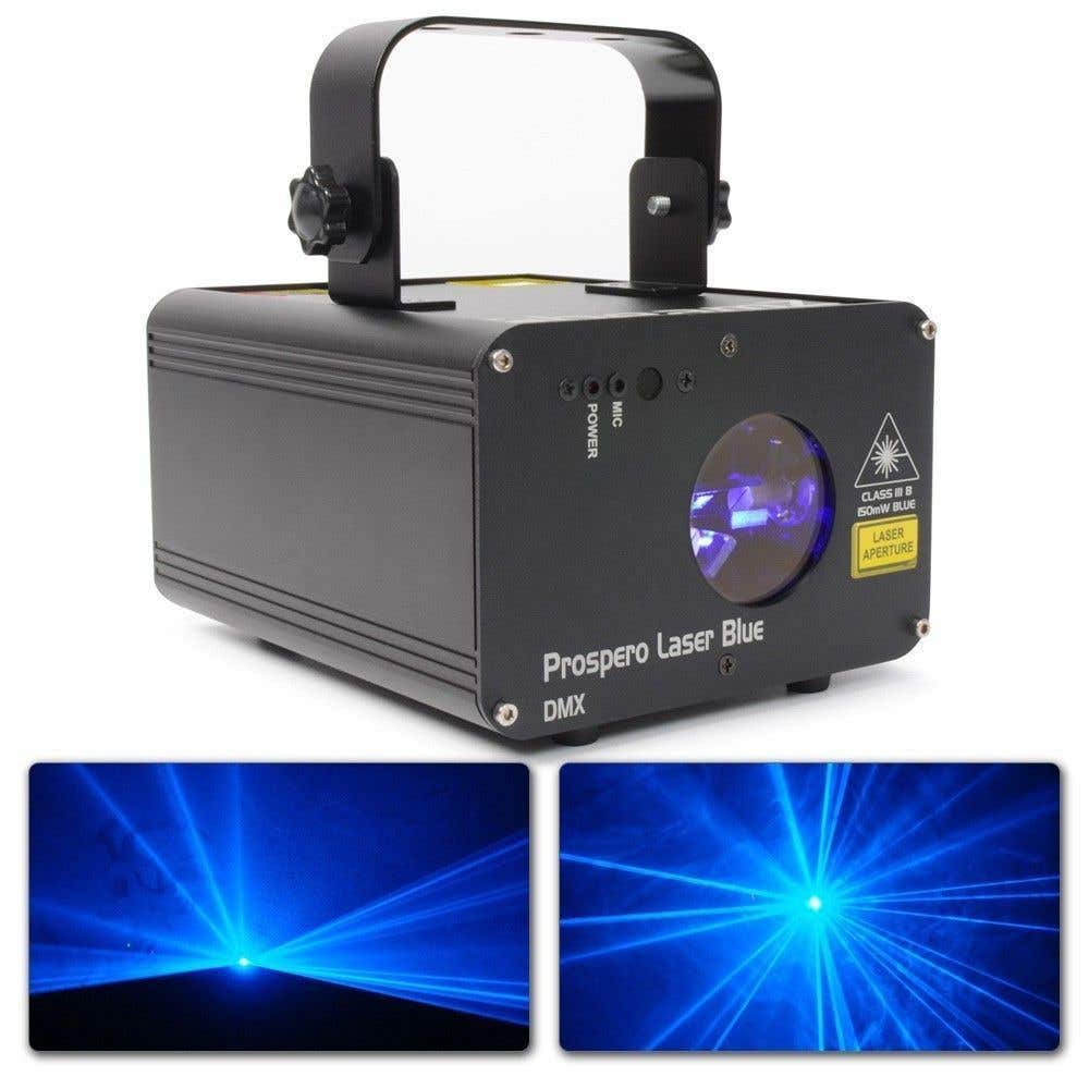 BeamZ Prospero Laser Blauw 150mW DMX