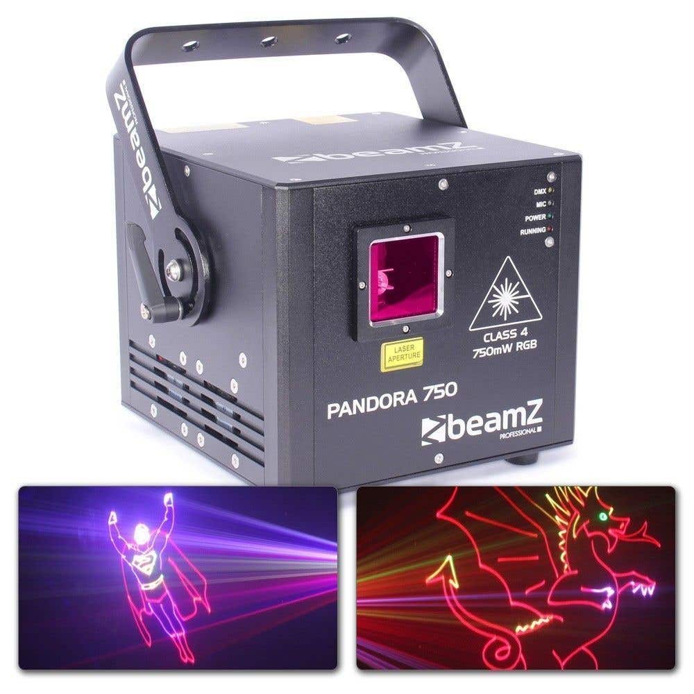 BeamZ Pandora 750 TTL laser RGB 30 kpps ILDA + DMX