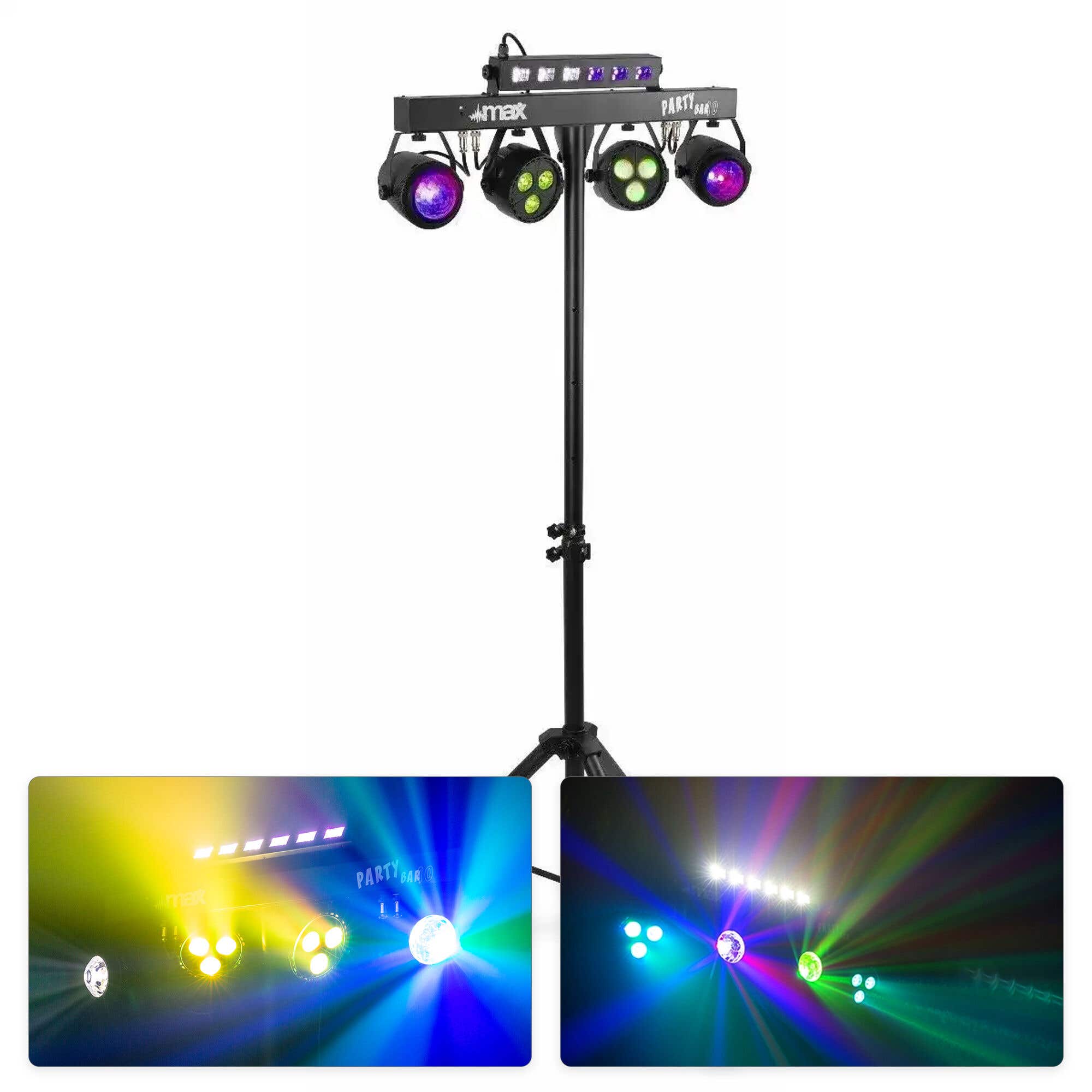 MAX Partybar10 lichtset - 2x Jelly Moon, 2x PAR spot en