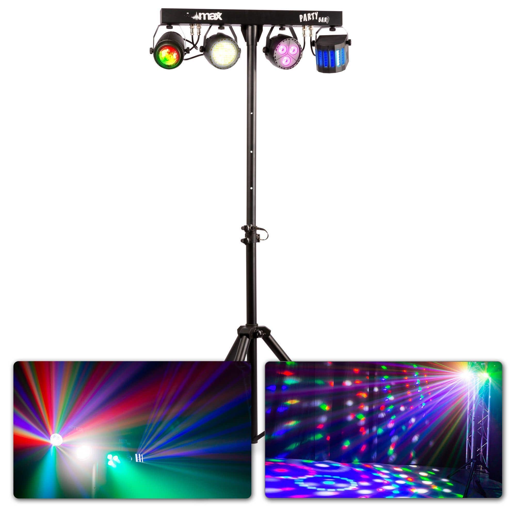 Retourdeal - MAX Partybar09 lichtset - Jelly Moon, Derby, PAR spot en