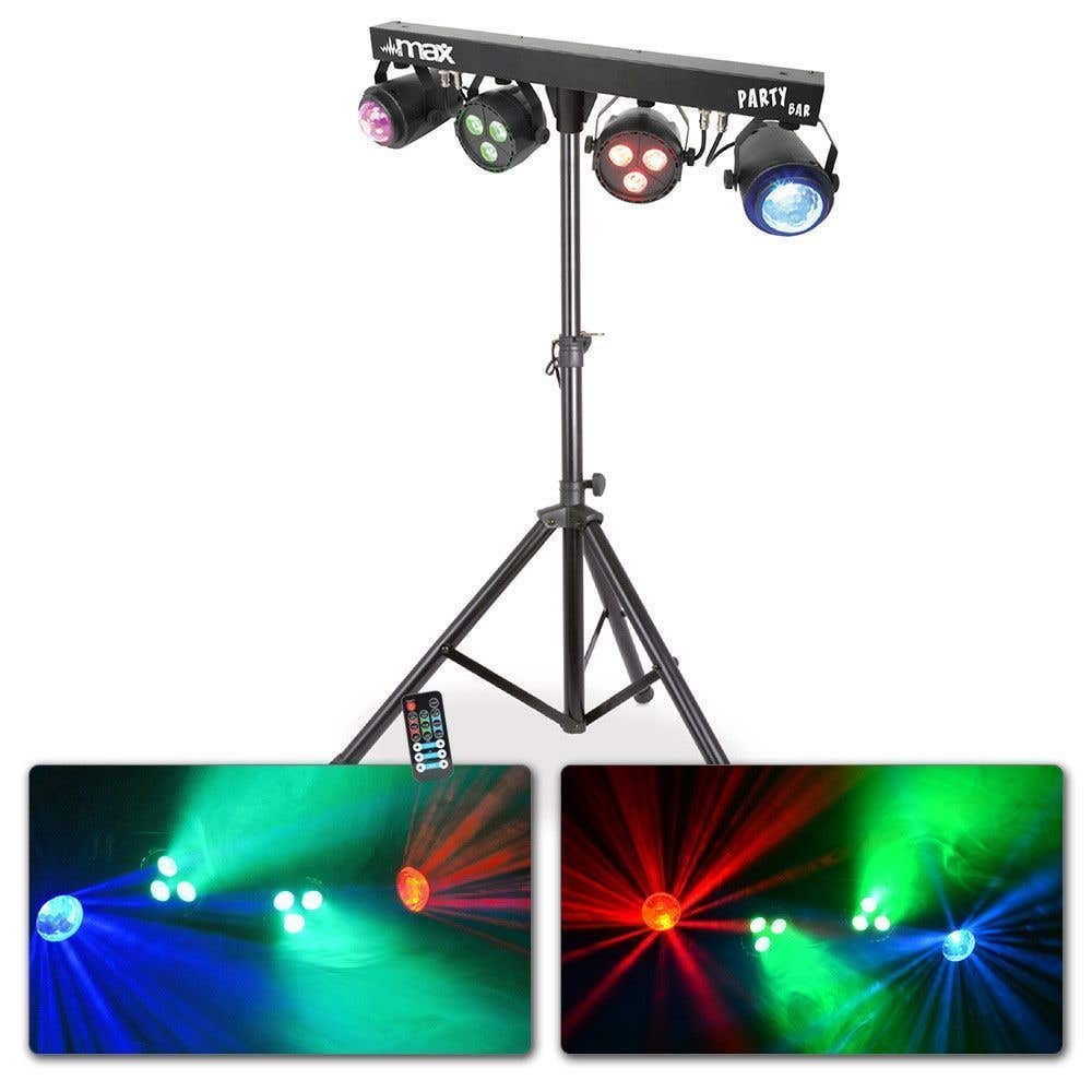 BeamZ Retourdeal - MAX PartyBar1 met 2x RGBW LED spot en 2x Jellymoon incl.