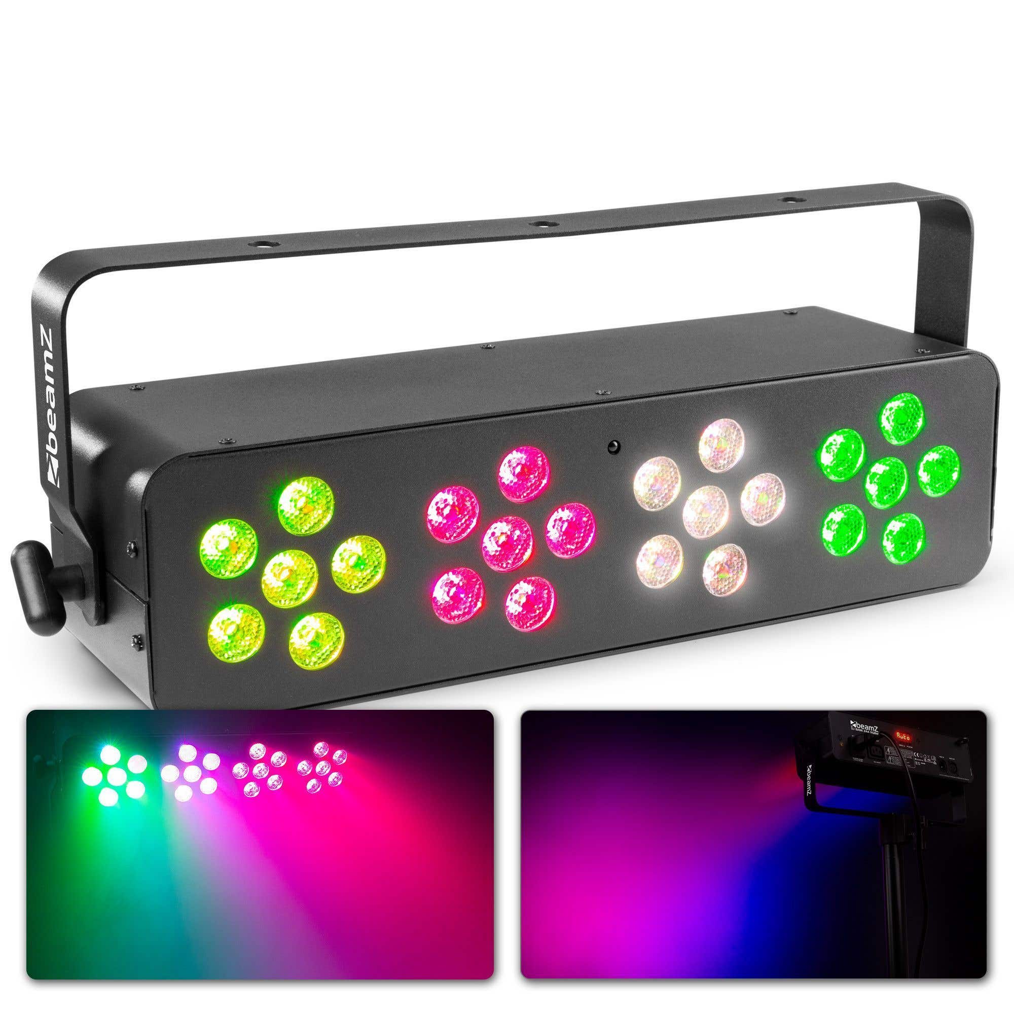 Discolamp - BeamZ DJ Bank 244 - 4x LED PAR in één behuizing - Incl. afstandsbediening