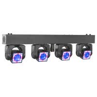 Retourdeal - BeamZ ShowBar GO Shine - Moving head bar met 4 moving heads - Ingebouwde LED ringen - RGBW - 160W