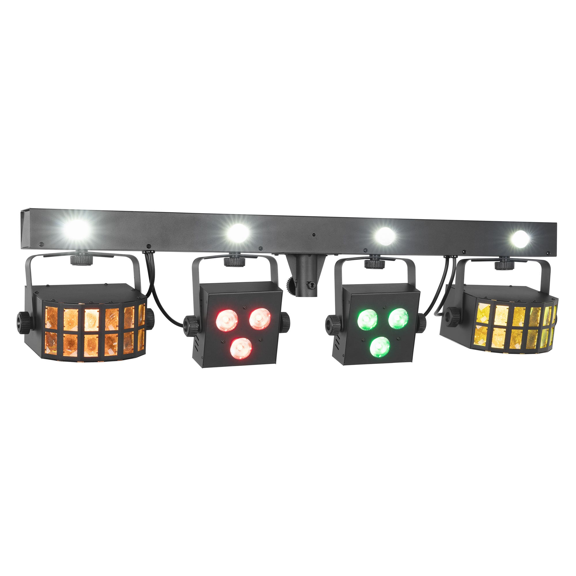 BeamZ SHOWBAR FREE2 - Complete lichtshow met 2 Derby’s en LED parren - Met draagtas - RGBW