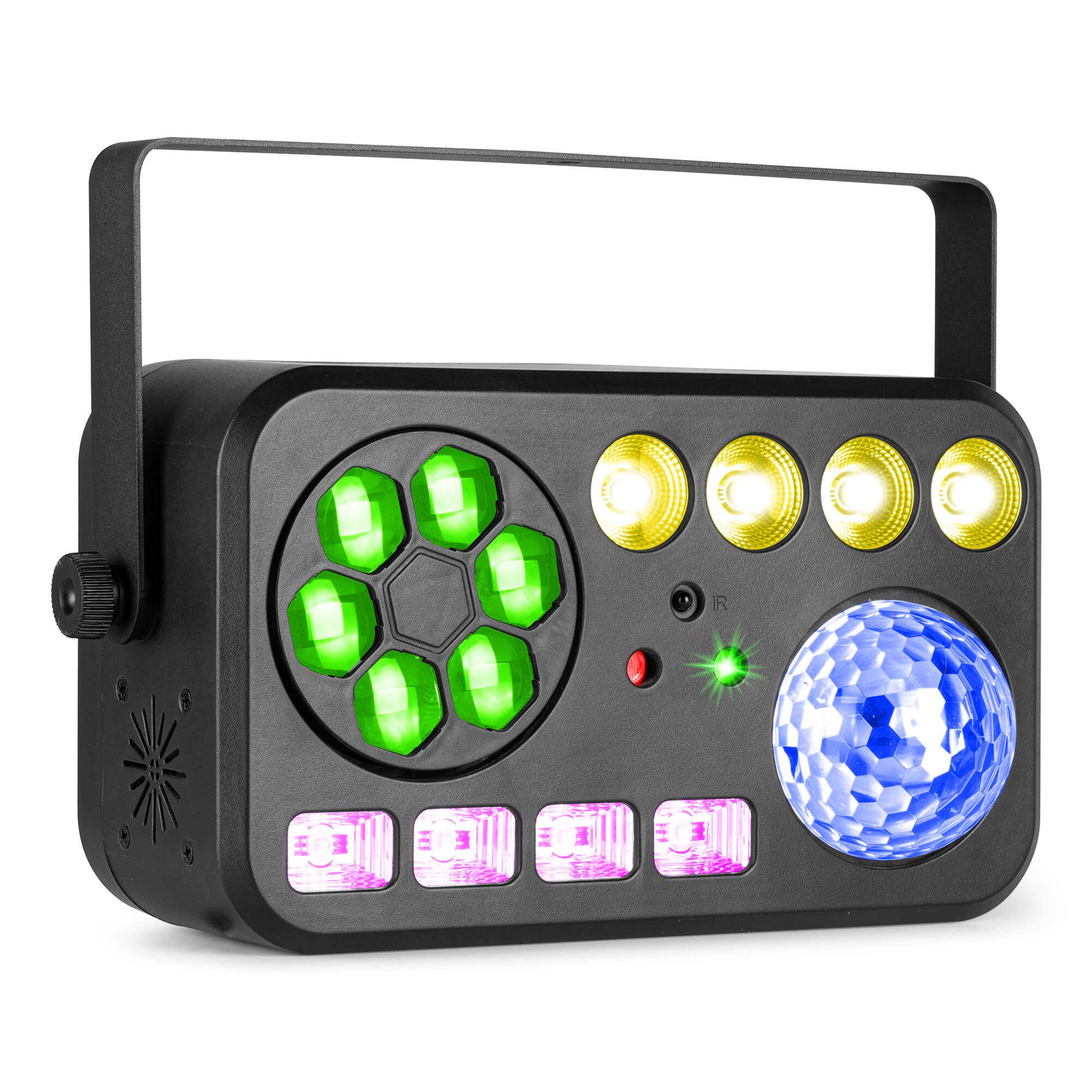 Retourdeal - BeamZ Shimmer4 lichteffect - Jelly Ball en Bee Eye effect - Discolamp - Voor DJ’s en feestjes - RGBW