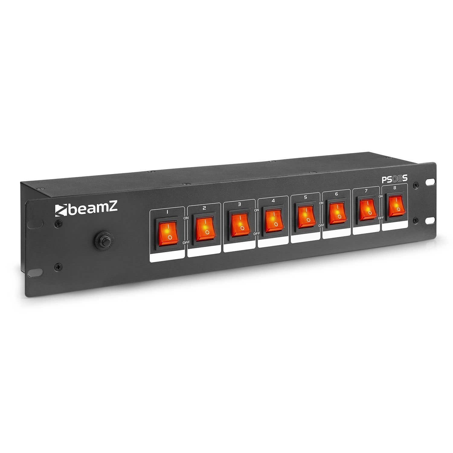 BeamZ Retourdeal -  PS08S DJ switch - 8 kanaals schakelpaneel - Schuko