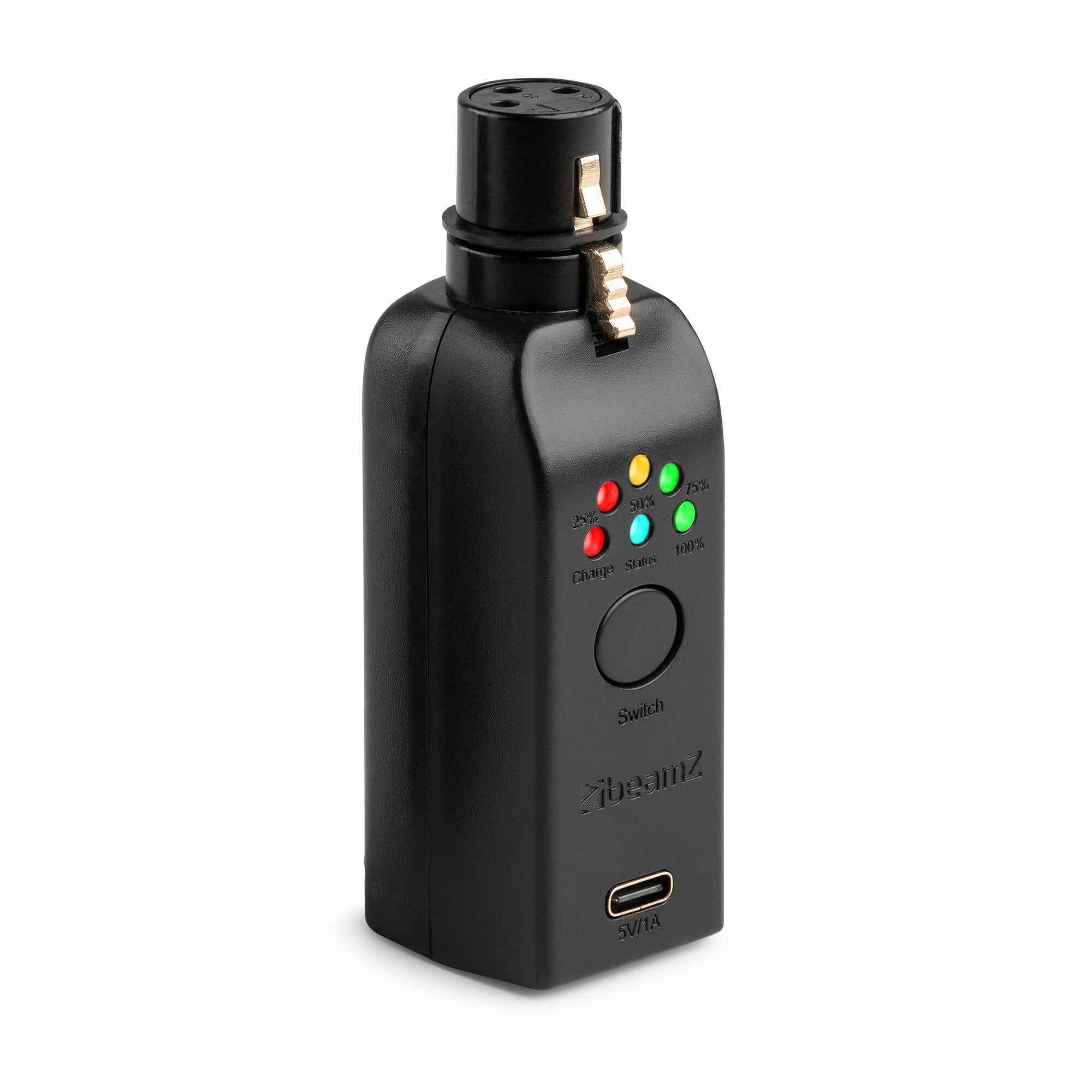DMX512 draadloze zender en 3 stuks oplaadbare DMX512 draadloze