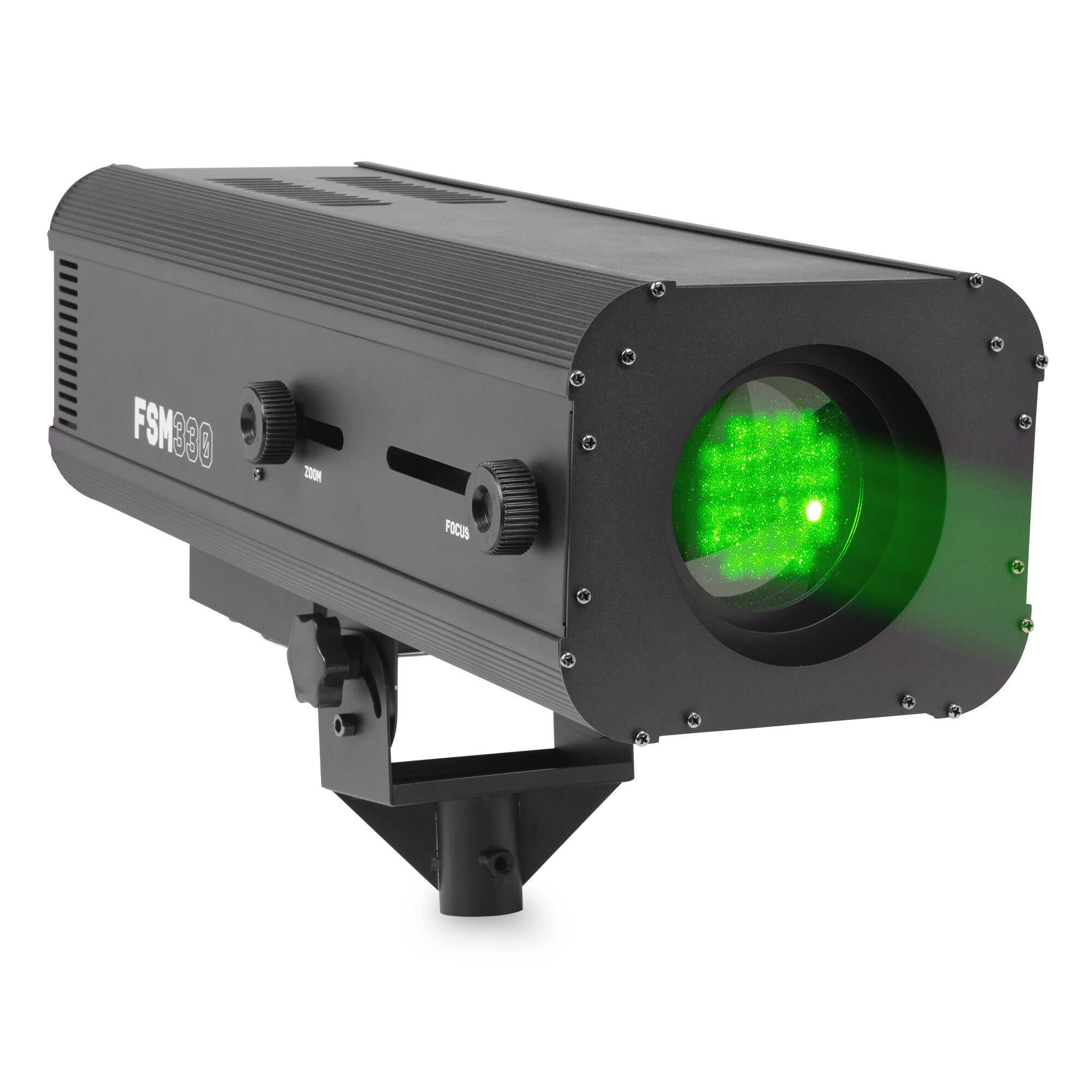 Retourdeal - BeamZ FSM330 Volgspot - Spot met statief en zoom - 200W witte COB LED - Kleurenwiel met 5 kleuren