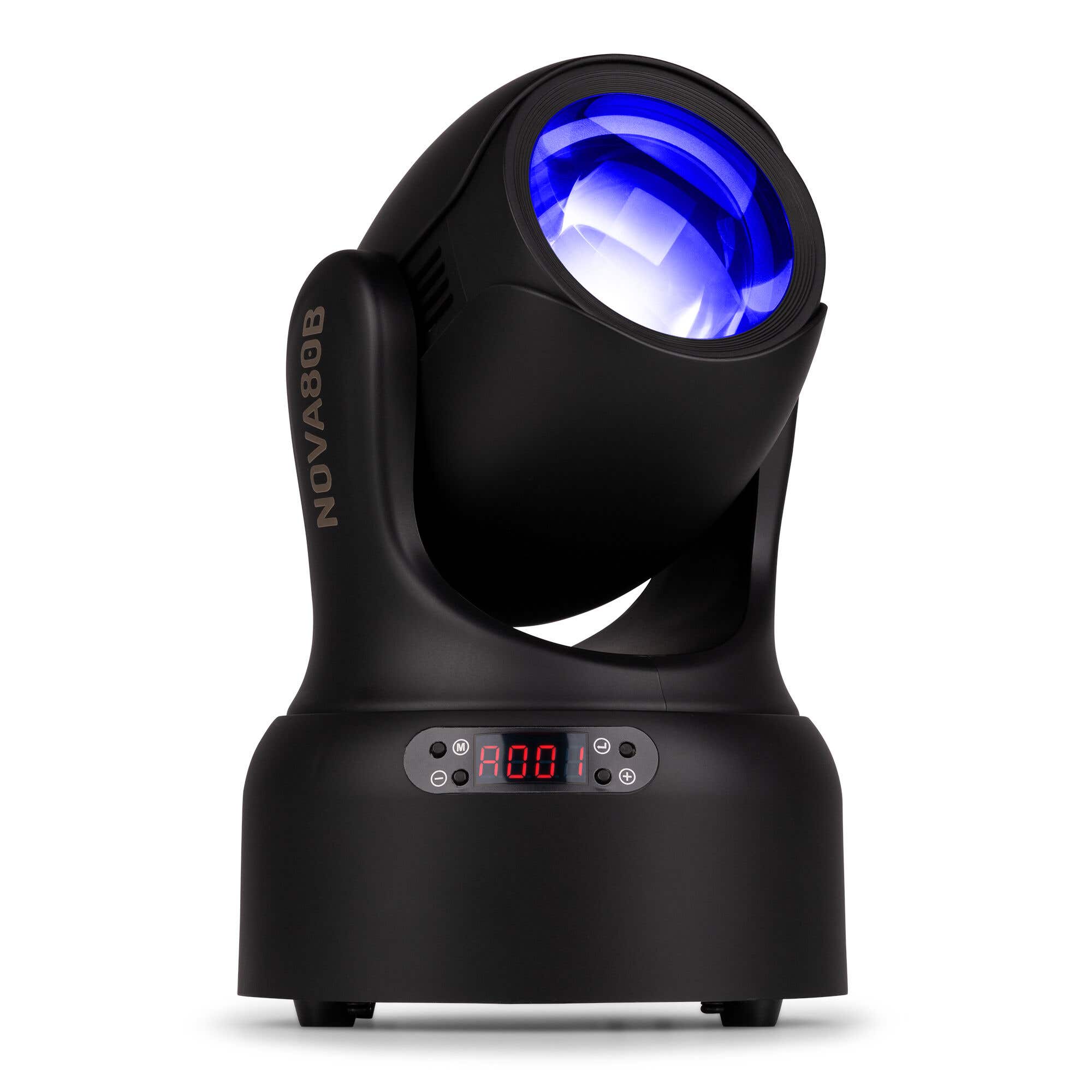 Retourdeal - BeamZ NOVA80B-BK beam moving head met prisma - 7 kleuren en 7 gobo’s - 80W - Zwart