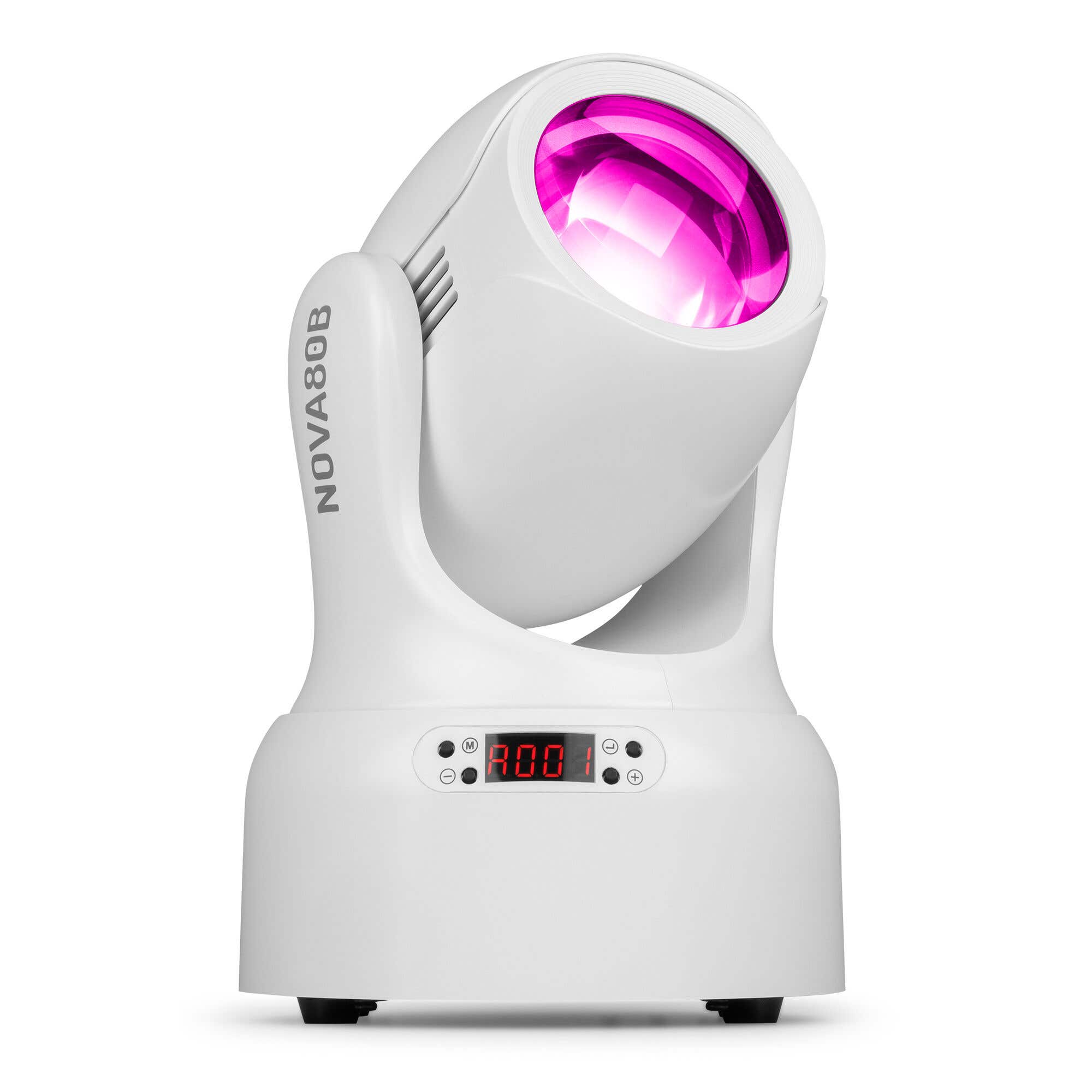 Retourdeal - BeamZ NOVA80B-WH beam moving head met prisma - 7 kleuren en 7 gobo’s - 80W - Wit
