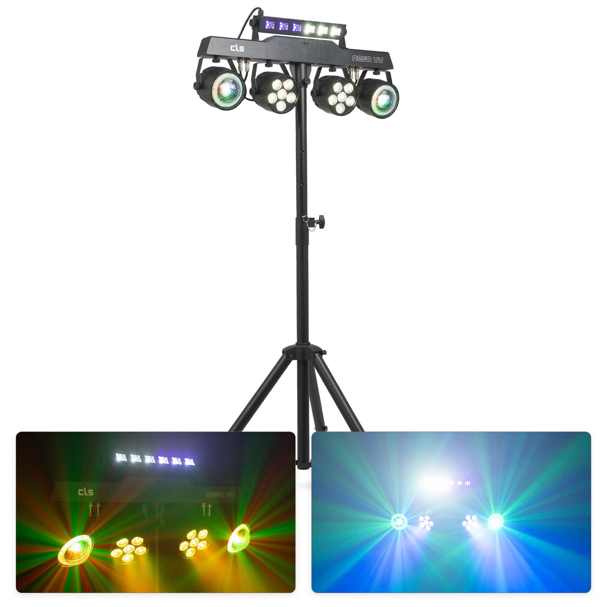 BeamZ CLS NesoUV Party Bar - Alles-in-een partyset met LED pars,