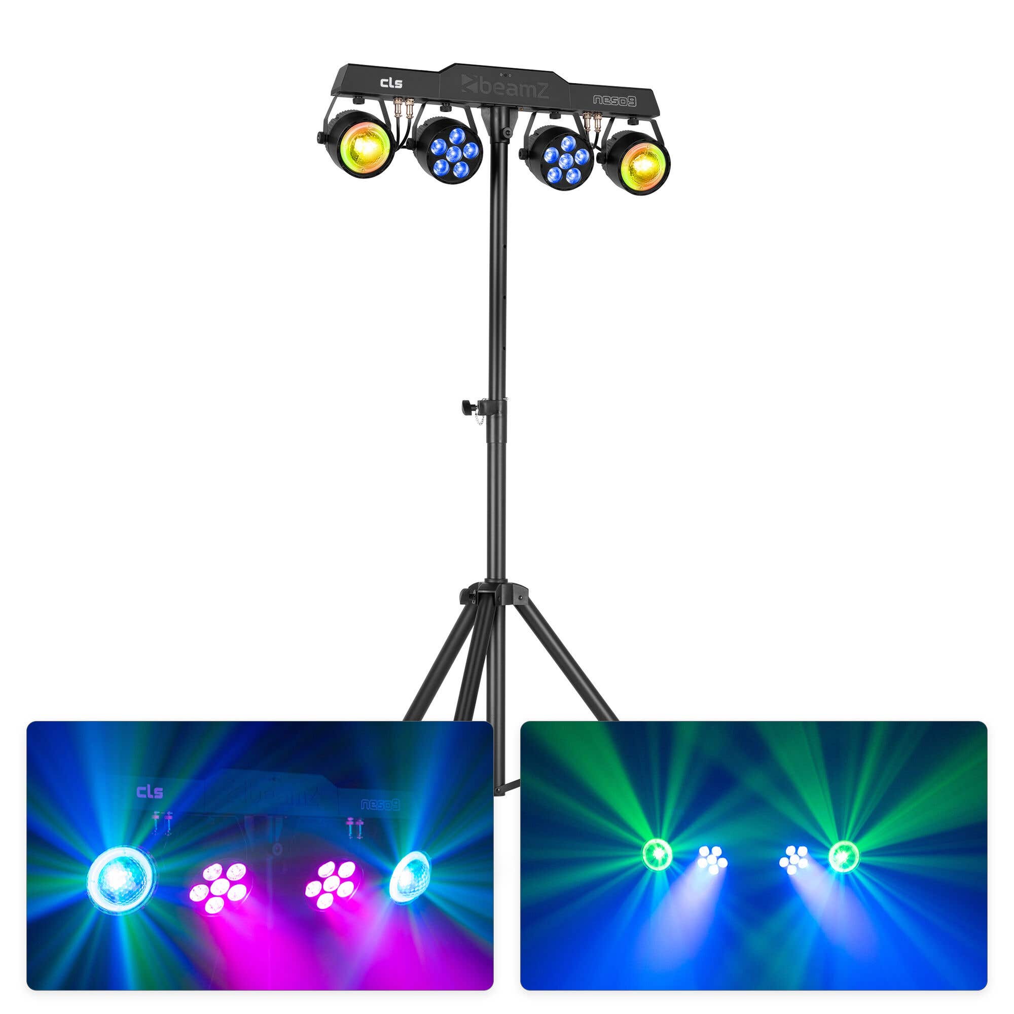 BeamZ CLS Neso9 Party Bar - Alles-in-een partyset met 2x RGBW LED par