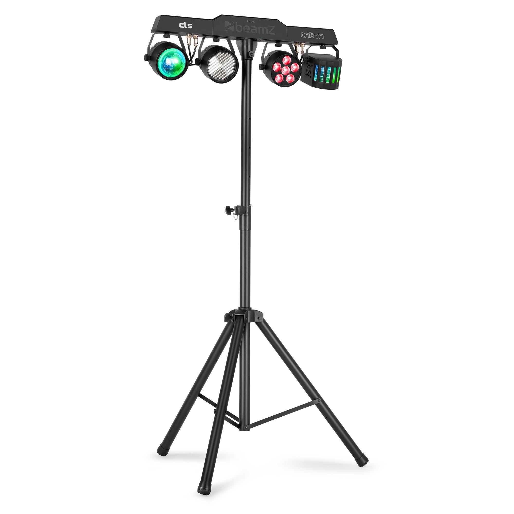BeamZ CLS Triton Party Bar - Alles-in-een partyset met 4 verschillende fixtures - Met statief - RGBW