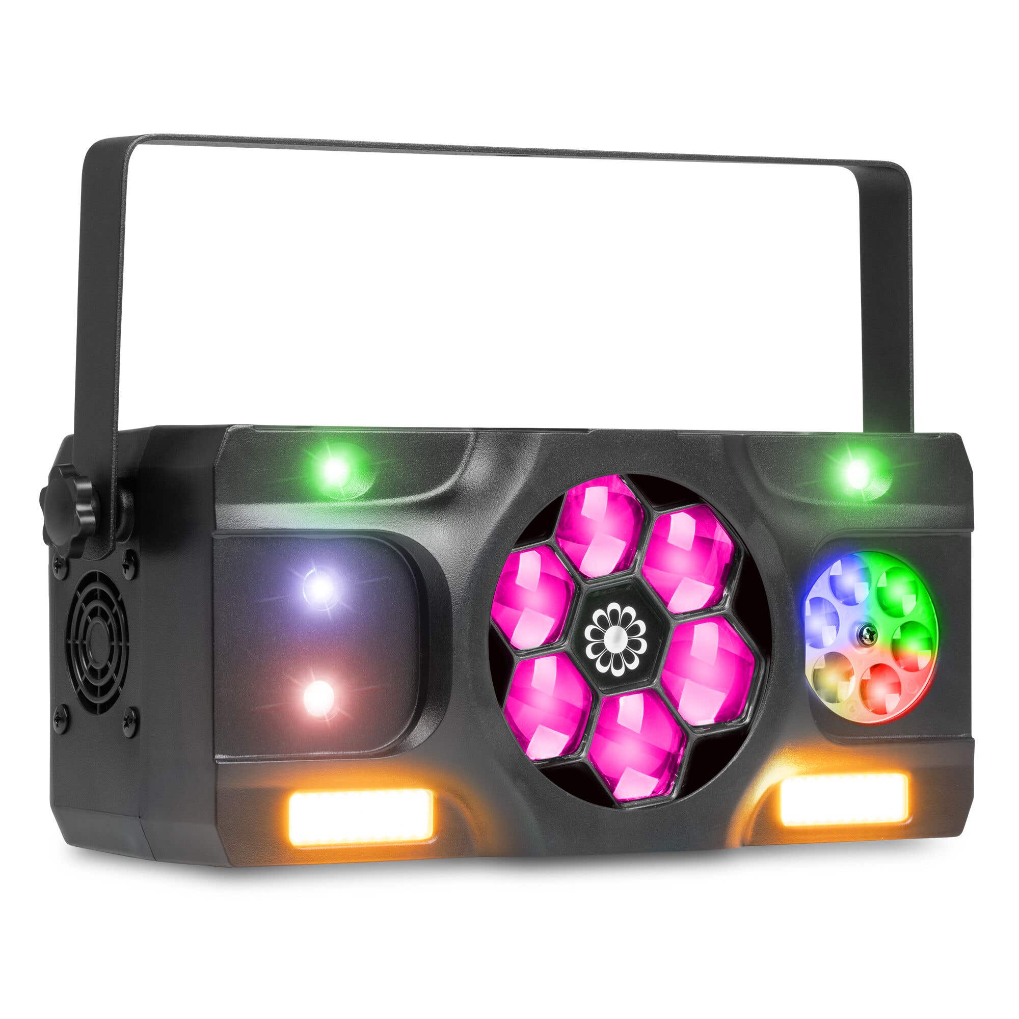 Fuzzix Stellar2 LED partylight - Discolamp - Multi DJ effect - Met RGBW LED’s, gobo’s en stroboscoop