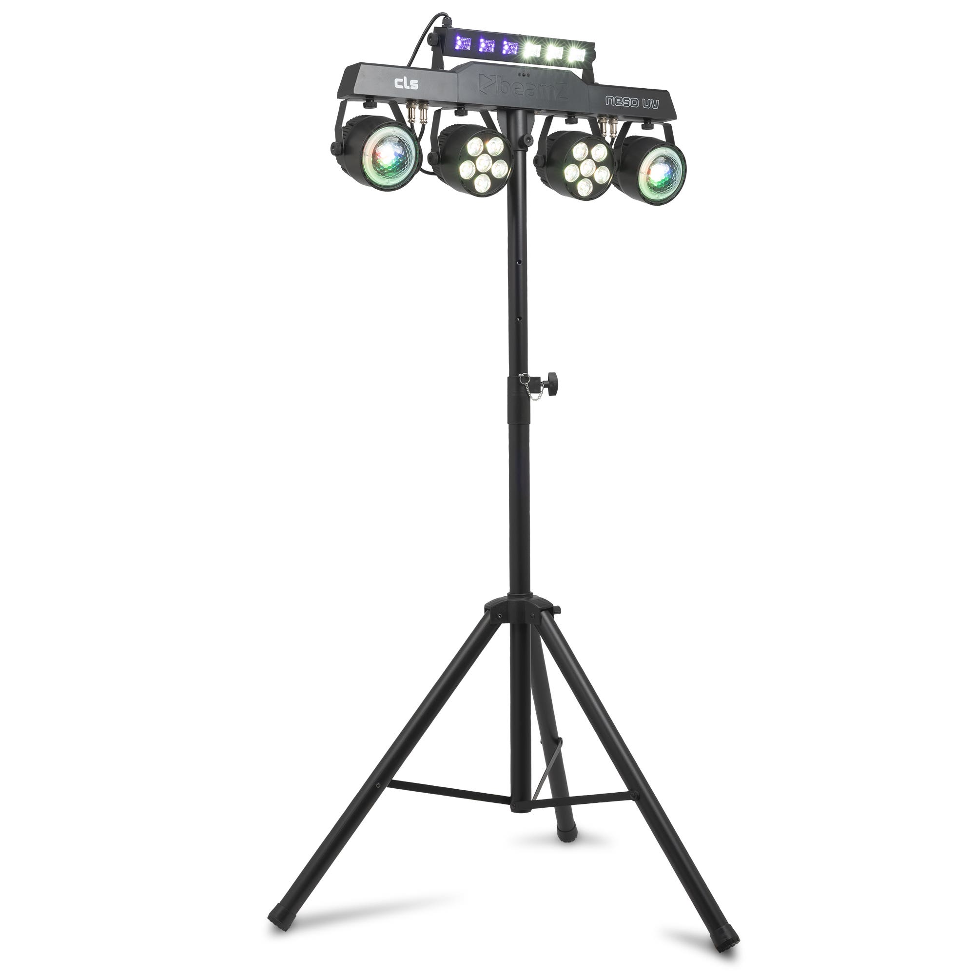 BeamZ CLS NesoUV Party Bar - Alles-in-een partyset met LED pars, Jellymoons en UV/strobe bar - RGBW