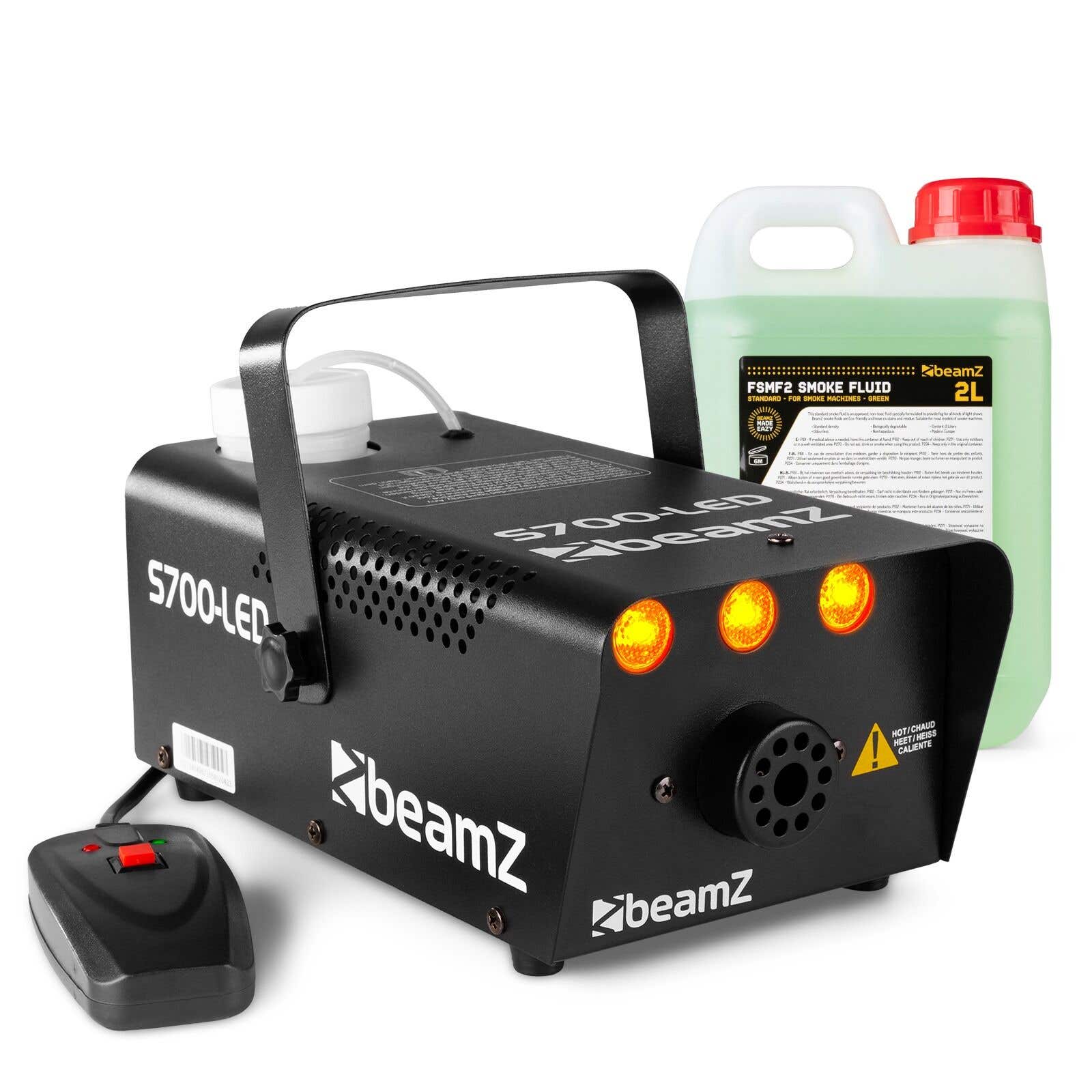 BeamZ S700LED Flame Halloween rookmachine - Met 3 amber LED’s en 2 liter rookvloeistof - 700W
