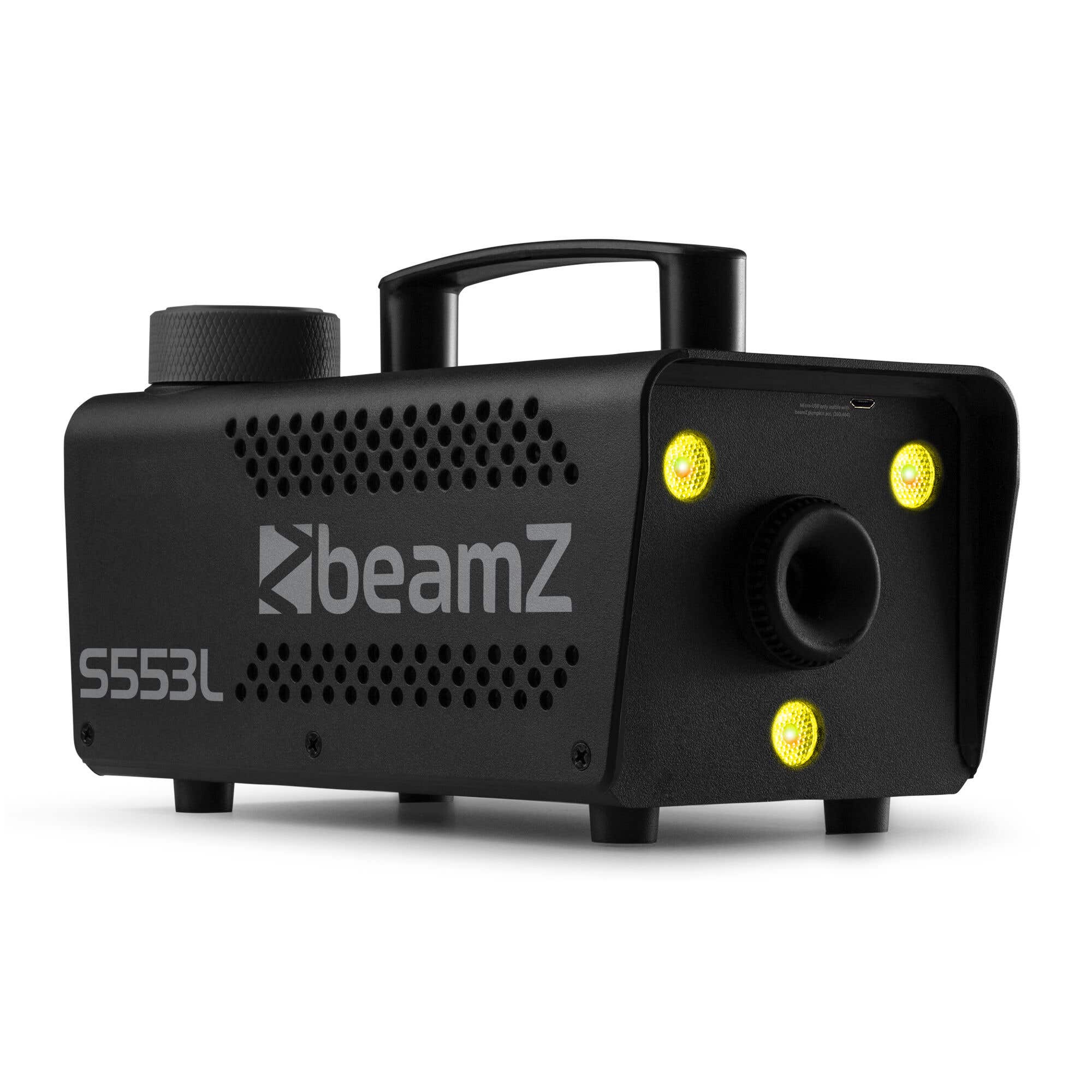 BeamZ S553L Rookmachine met 3x RGB LED’s en draadloze afstandsbediening 