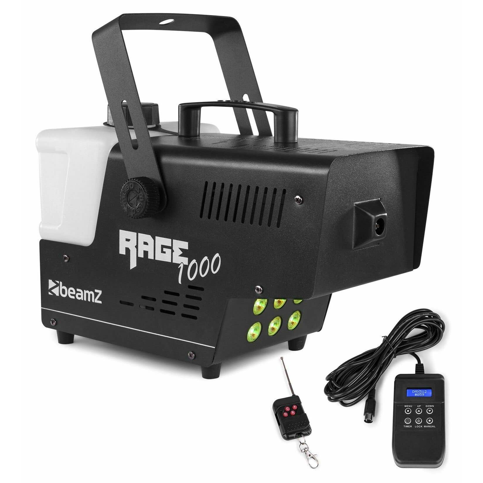 Retourdeal - BeamZ Rage1000LED rookmachine met draadloze