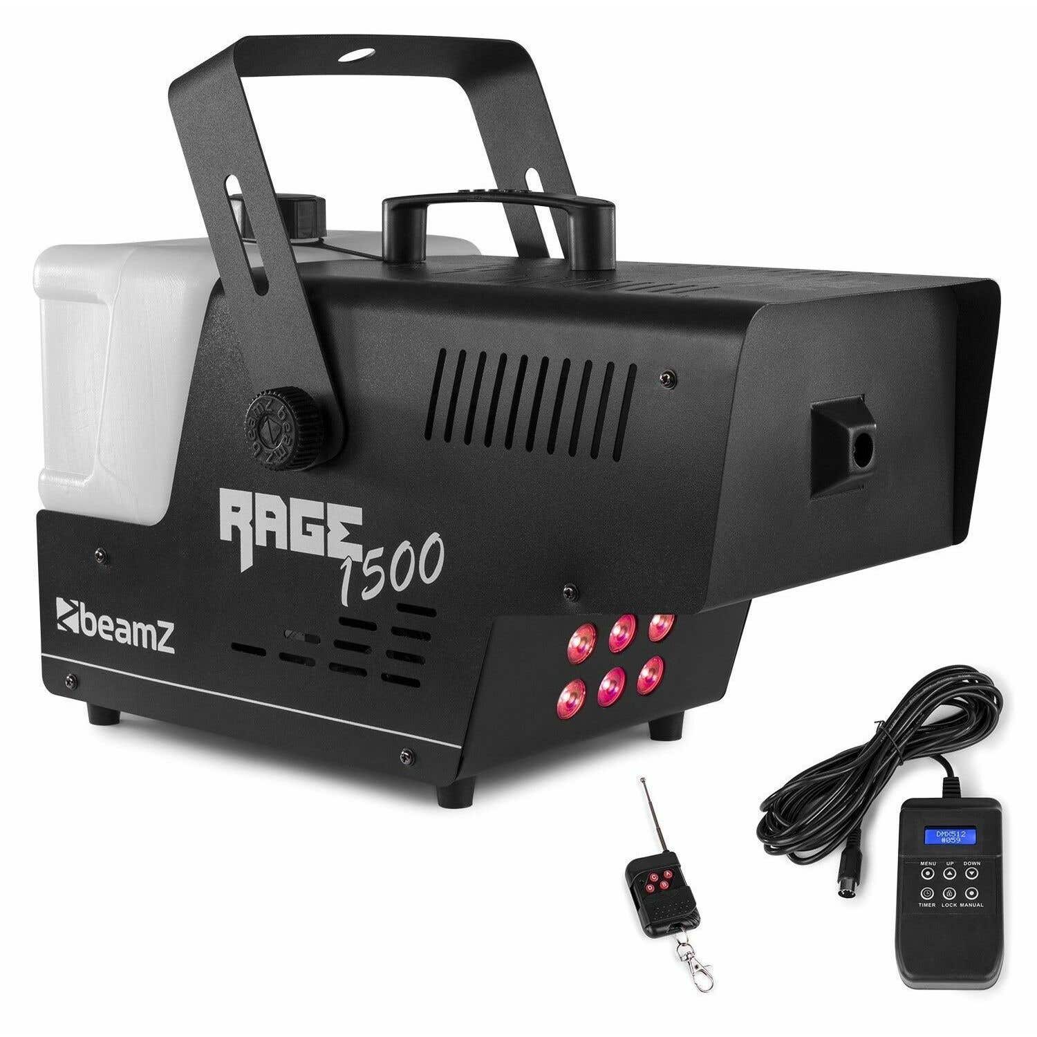 Retourdeal - BeamZ RAGE1500LED rookmachine met draadloze