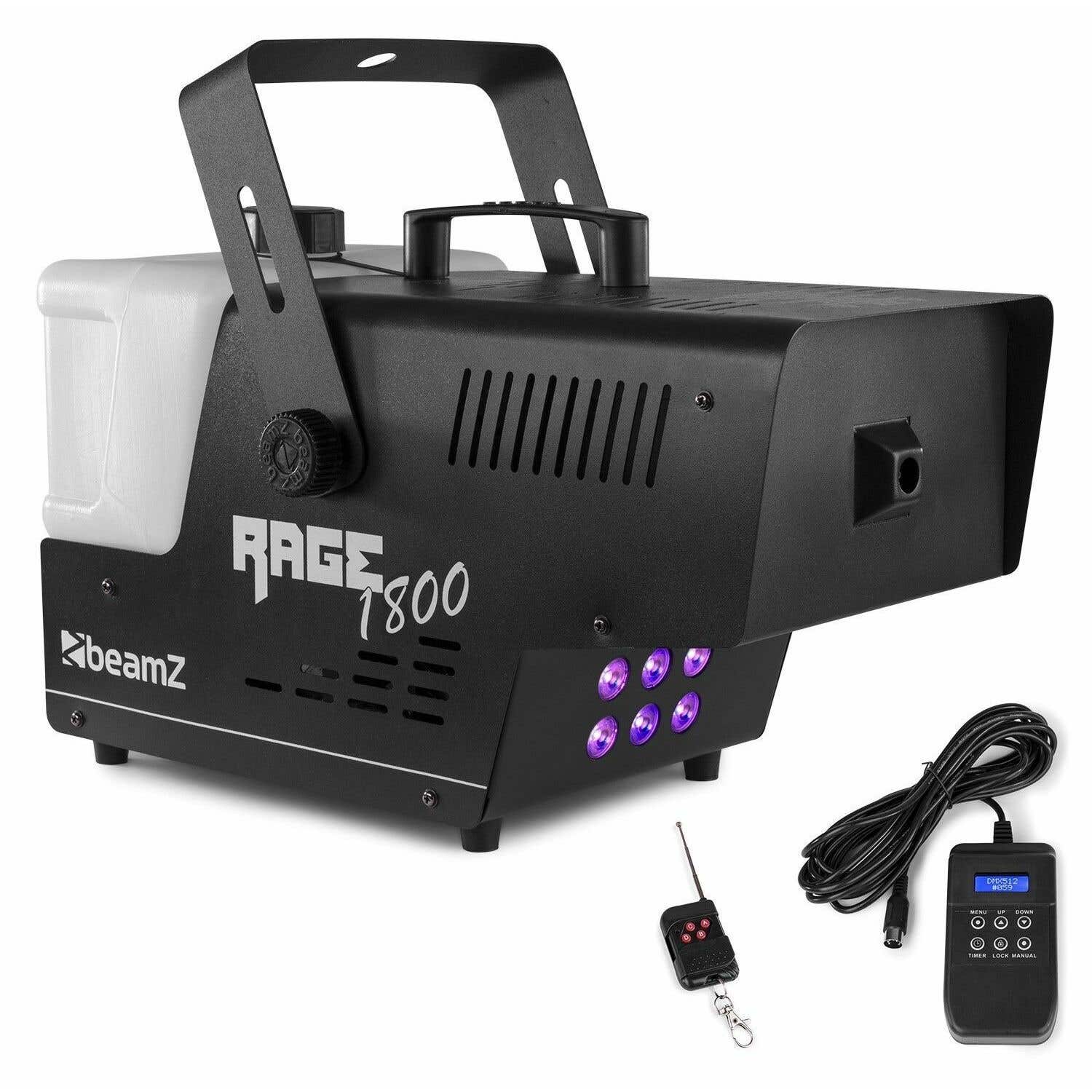 Retourdeal - BeamZ RAGE1800LED rookmachine met draadloze