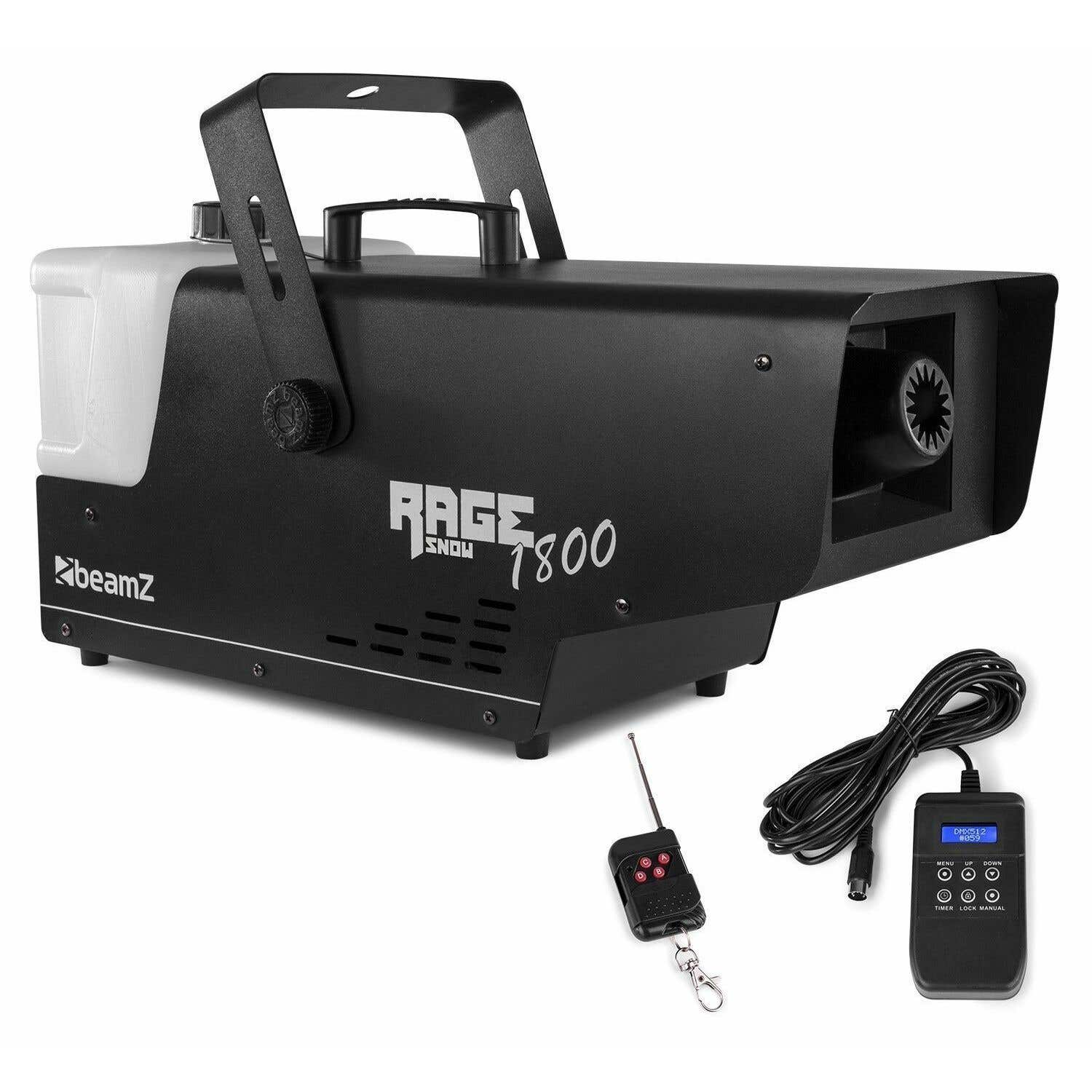 Retourdeal - BeamZ RAGE1800 sneeuwmachine met draadloze