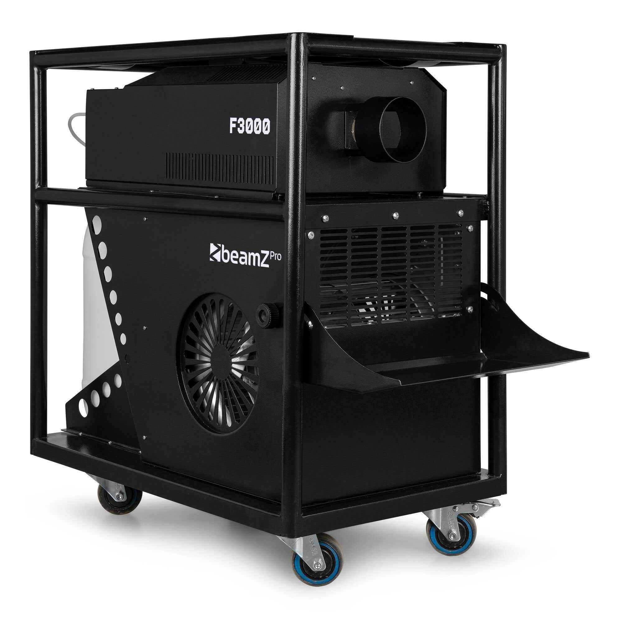 Retourdeal - BeamZ Pro F3000 professionele hazer rookmachine - Rookmachine in flightcase - 3/5 pins DMX - 3200W