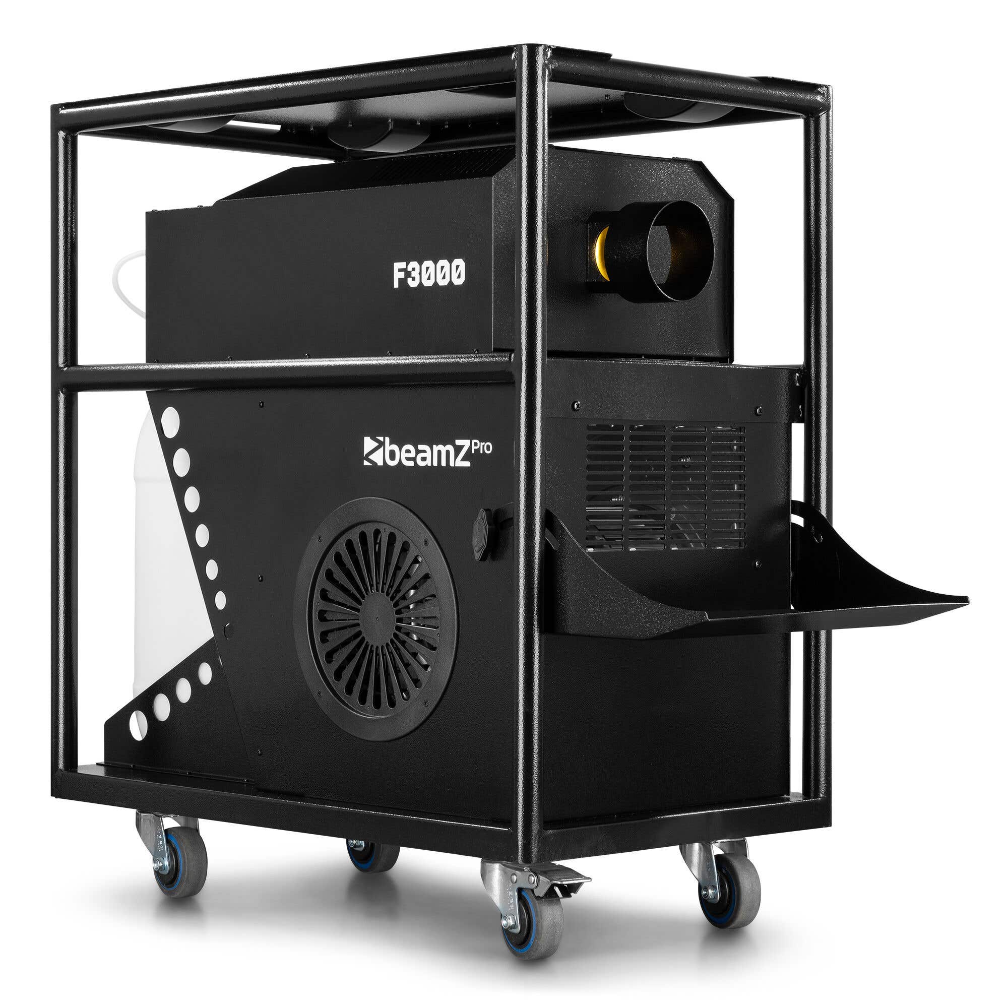 BeamZ Pro F3000 professionele hazer rookmachine - Rookmachine in flightcase - 3/5 pins DMX - 3200W