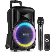 Fenton FT10LED MK2 party speaker met Bluetooth - Karaoke speaker met microfoon - 10 inch - 450W