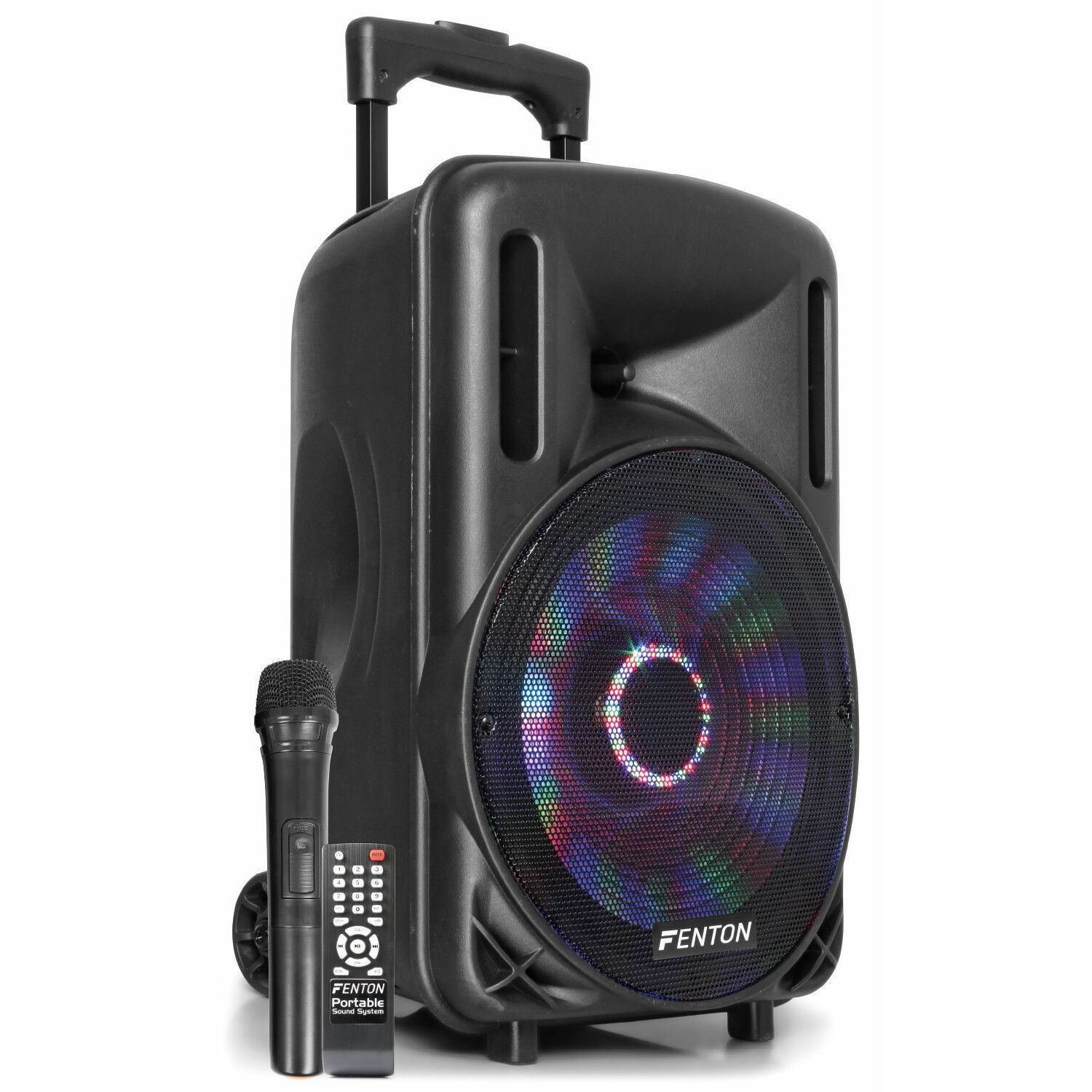 Retourdeal - Fenton FT10LED karaoke speaker 450W 10" met LED