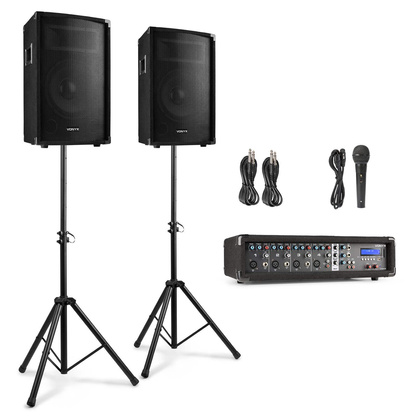 Vonyx VX210 Professionele Karaokeset met 2x 10 inch speakers - 4