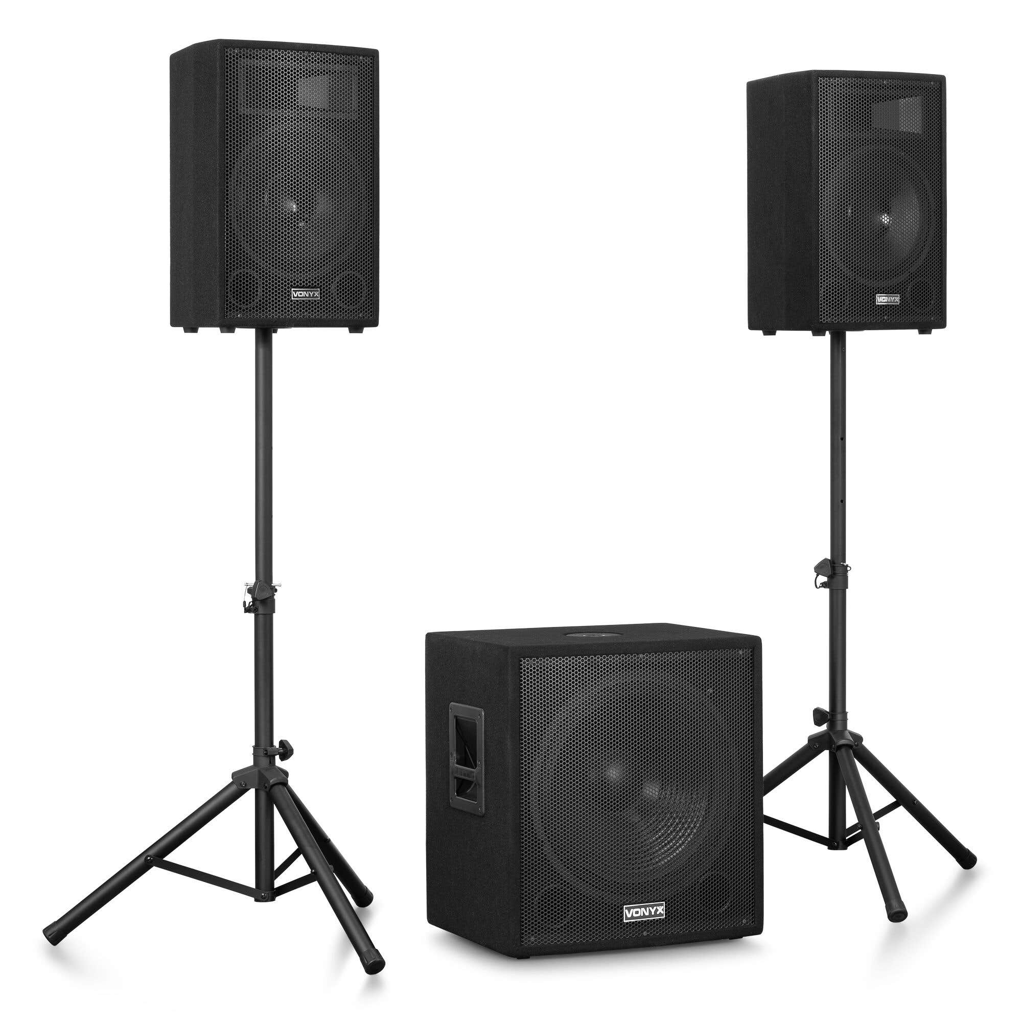 Retourdeal - Vonyx VX1218BT Geluidsinstallatie - Complete set met Bluetooth - 2.1 Actieve speakerset - 1200W