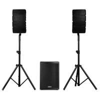 Vonyx VX915 line array PA systeem - PA speakers met standaards - 15 inch actieve subwoofer - 1400W