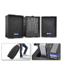 SkyTec PA-100USB geluidsinstallatie op wielen - mp3 speler - 2x 300W