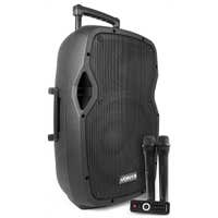 Vonyx AP1200PA mobiele speaker met Bluetooth, mp3 speler en 2 microfoons - 600W - 12"