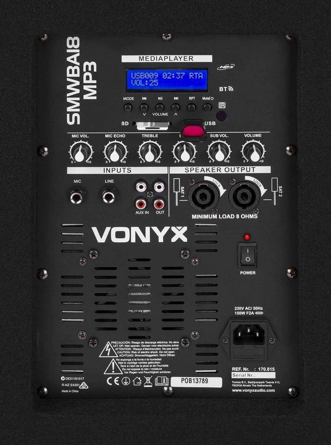 Vonyx Smwba18Mp3 Actieve 18 Subwoofer Met Bluetooth 1000W vonyx kopen in de aanbieding Vonyx Smwba18Mp3 Actieve 18 Subwoofer Met Bluetooth 1000W vonyx kopen in de aanbieding