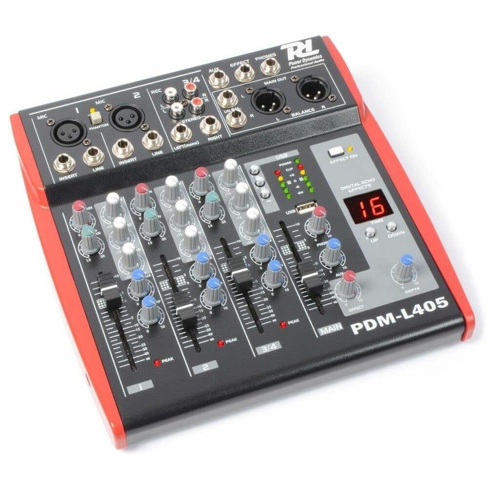 Power Dynamics PDM-L405 4-kanaals Live Mixer
