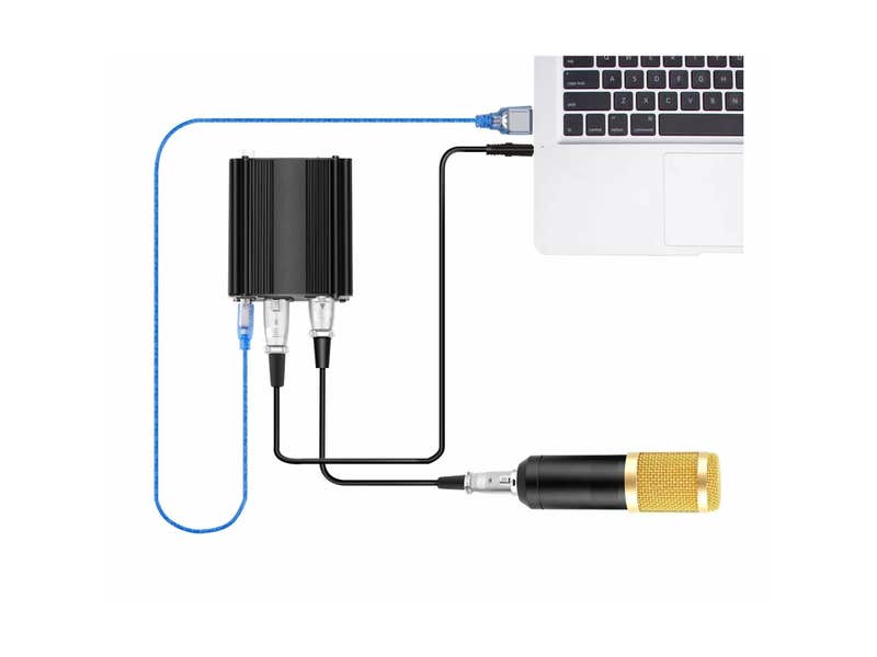 ieron 48V fantoomvoeding voor condensatormicrofoons Stabiele voeding met anti-ruistechnologie Ideaal voor muziekopnames en audioapparatuur ieron 48V fantoomvoeding voor condensatormicrofoons Stabiele voeding met anti-ruistechnologie Ideaal voor muziekopnames en audioapparatuur