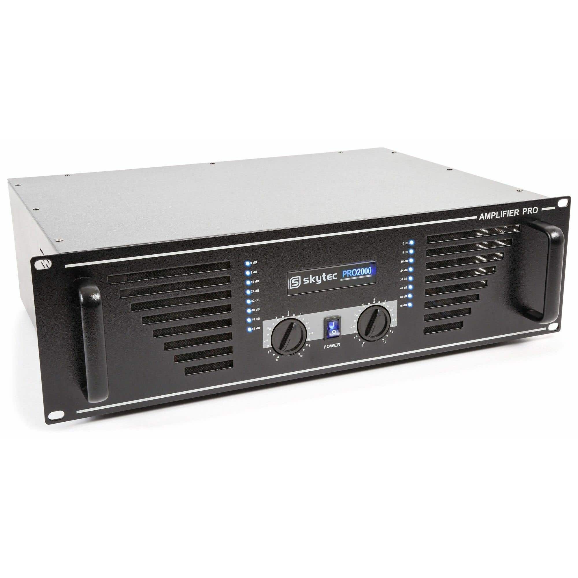 Retourdeal - SkyTec SKY-2000B versterker 2x 2000W - Zwart