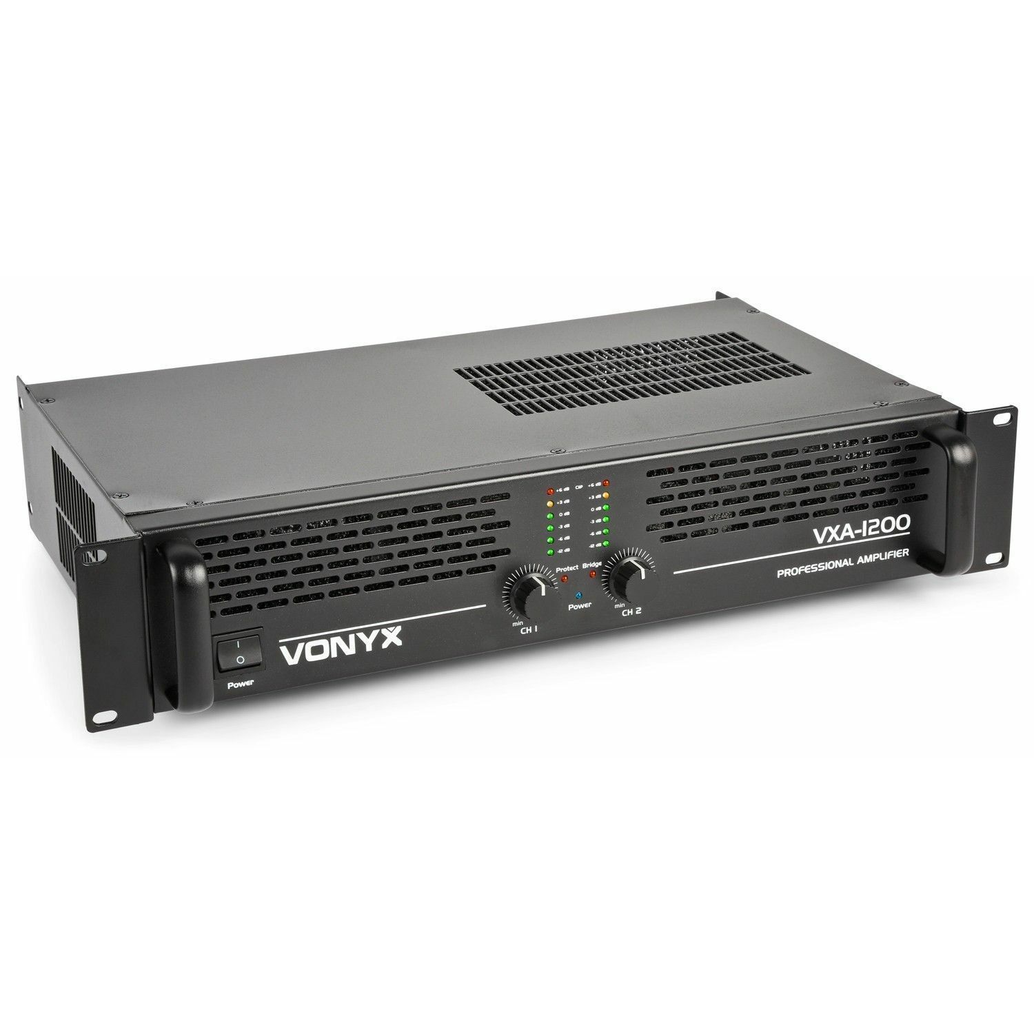 Retourdeal - Vonyx VXA-1200 PA versterker 2x 600W met Brugschakeling