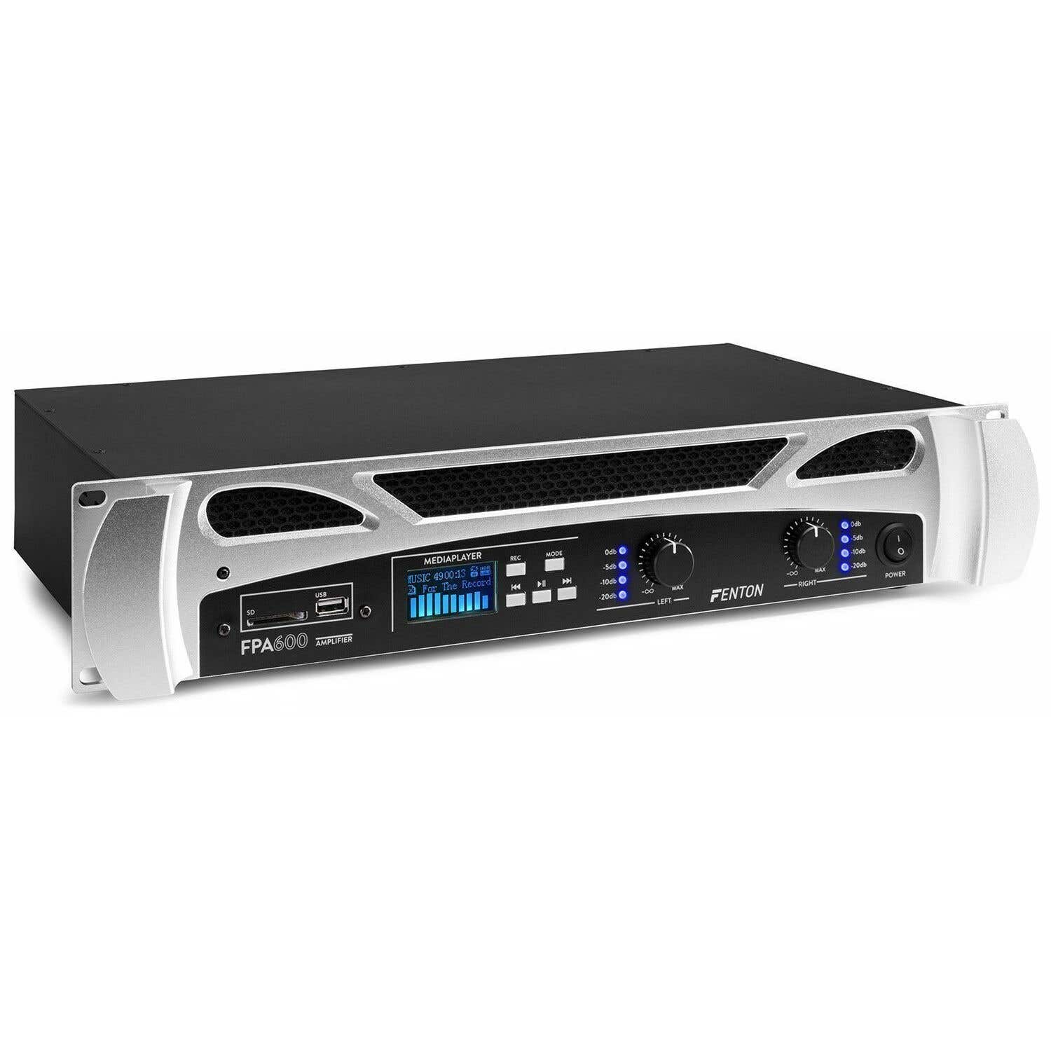 Fenton FPA600 versterker 2x 300W met mp3 speler en Bluetooth