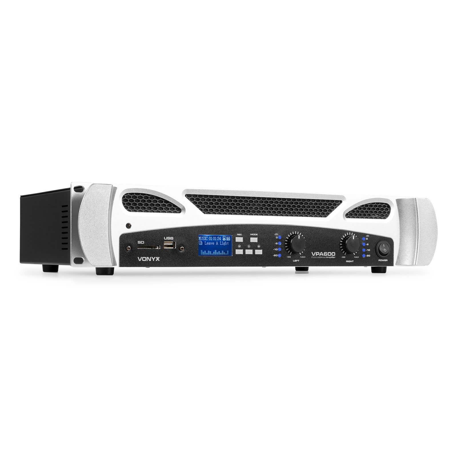 Retourdeal - Vonyx VPA600 versterker 2x 300W met Bluetooth en mp3