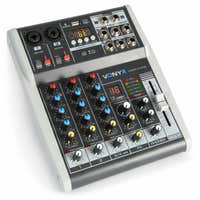 Retourdeal - Vonyx VMM-K402 4 kanaals muziekmixer met Bluetooth en effecten