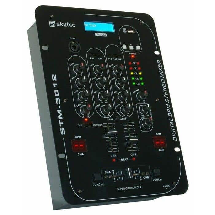 SkyTec STM-3012 4-Kanaals DJ mixer met USB/MP3