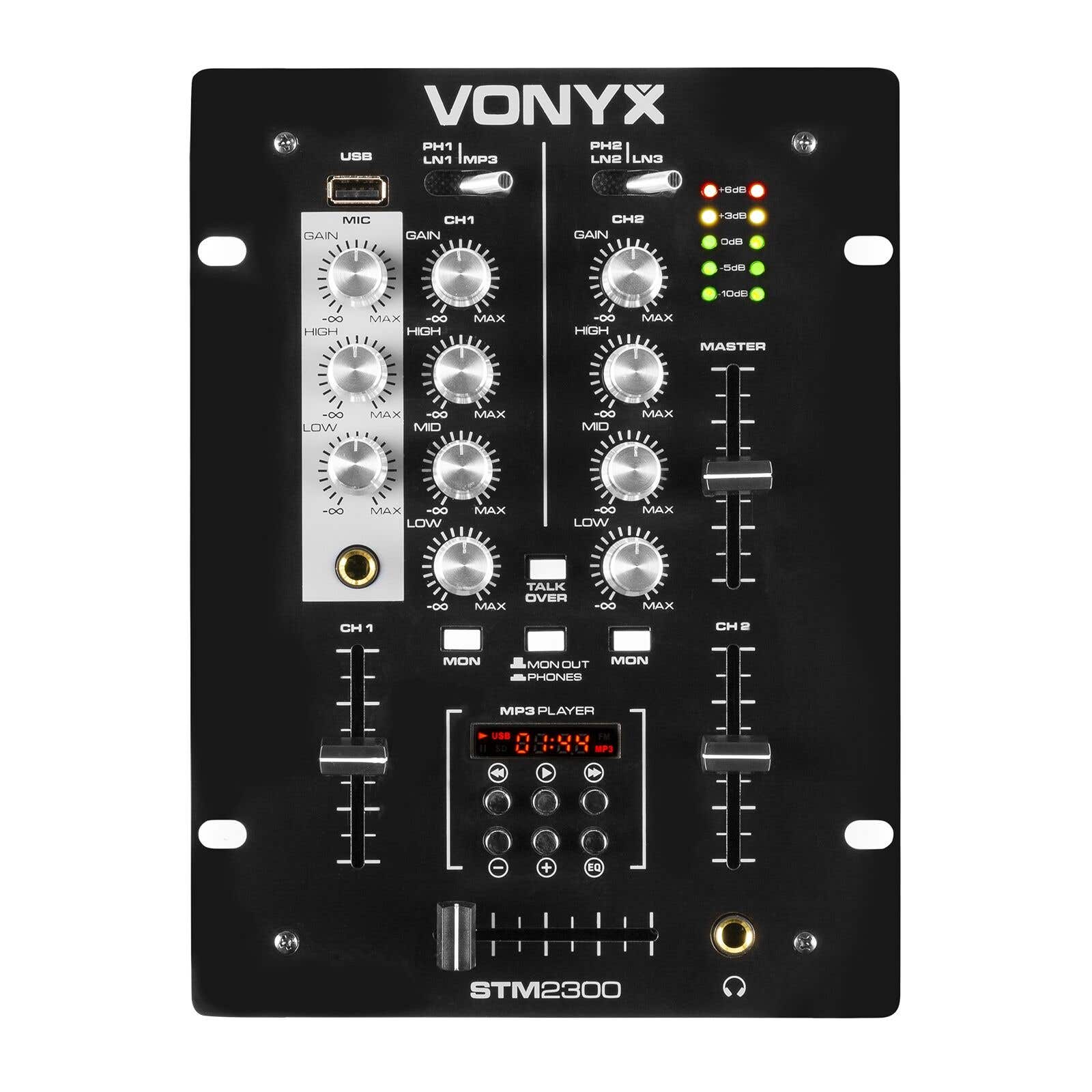SkyTec STM-2300 Mixer 2-Kanaals / USB MP3