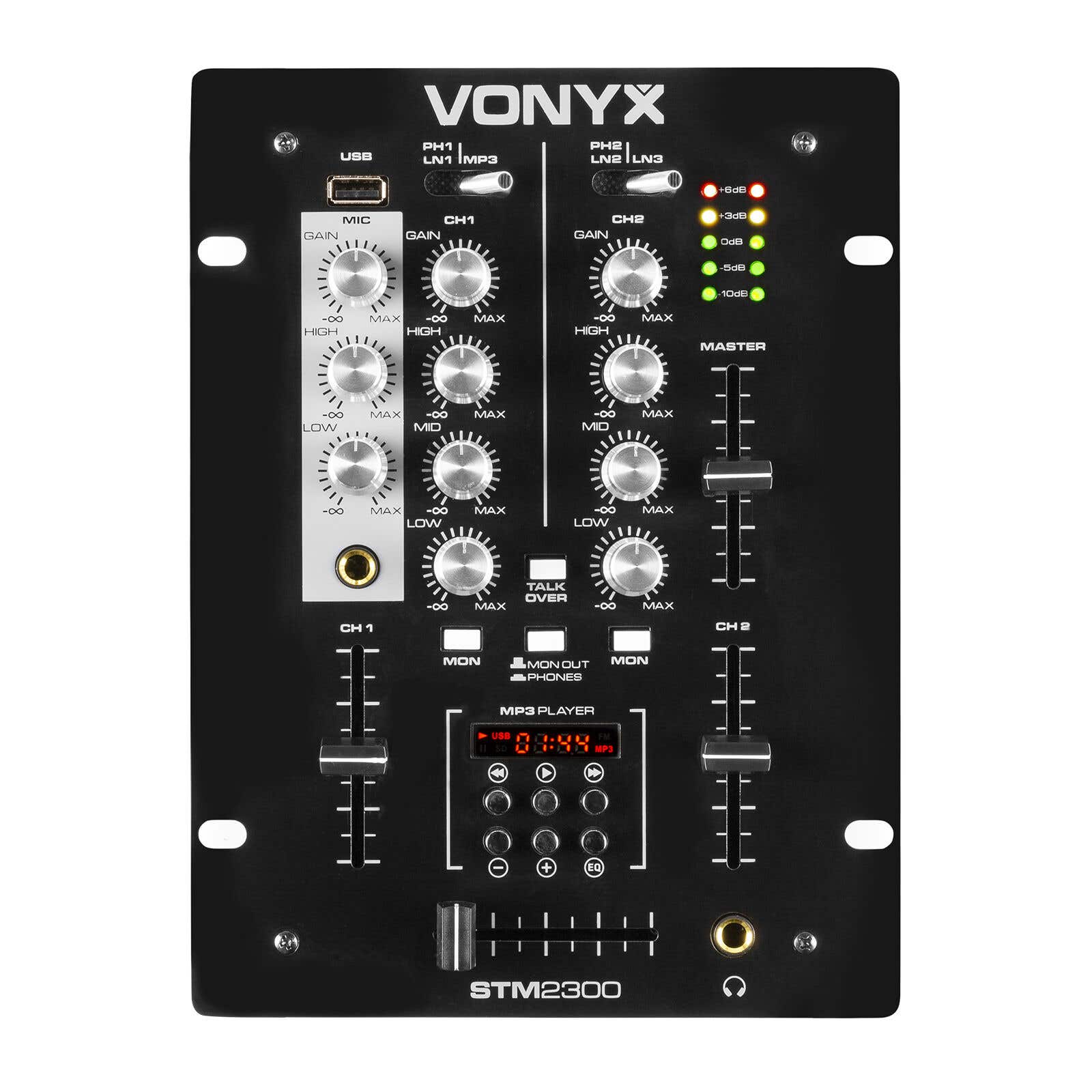 Retourdeal - Vonyx STM-2300 Mixer 2-Kanaals / USB MP3